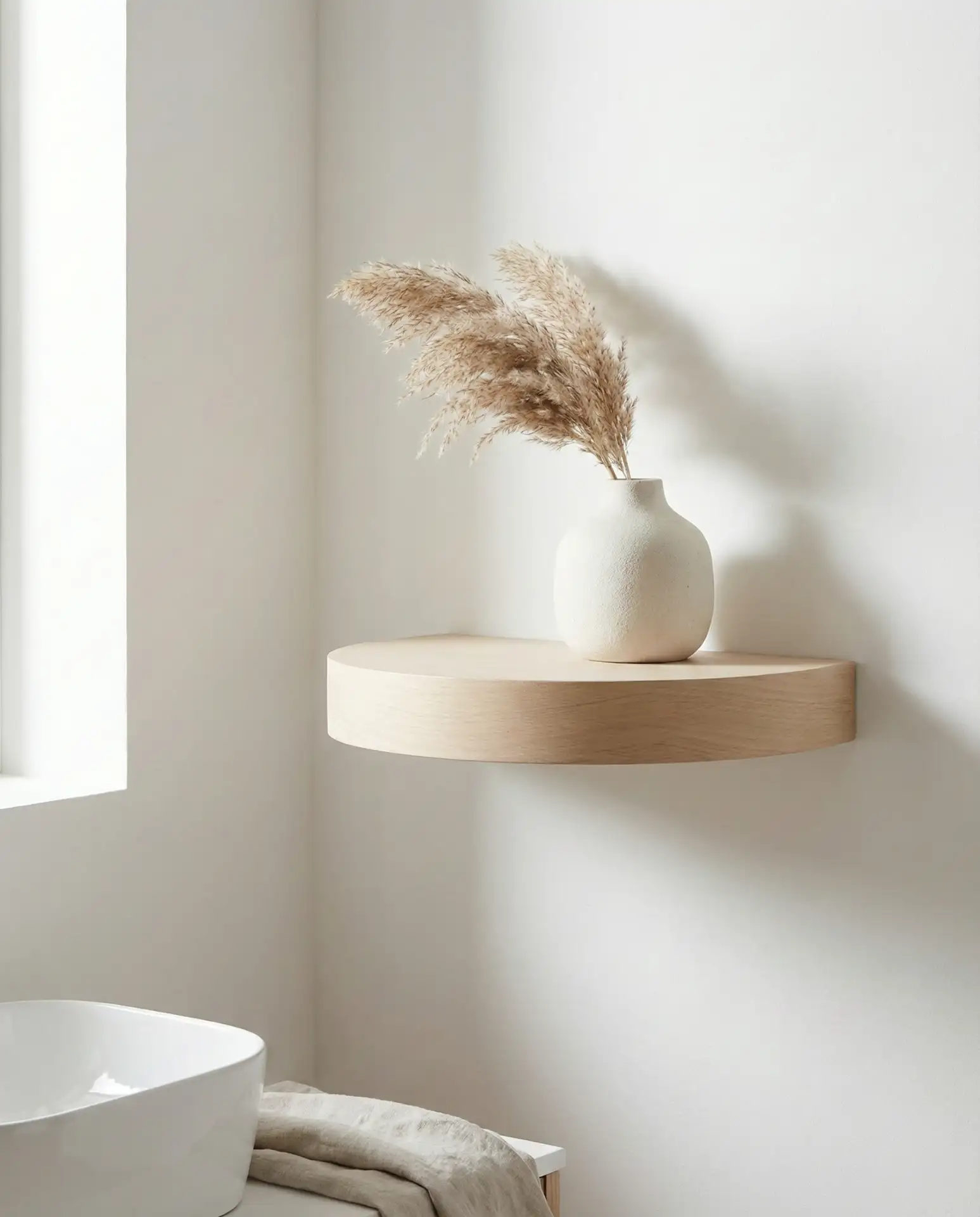 Round Floating Shelves for Soft Modernism 1
