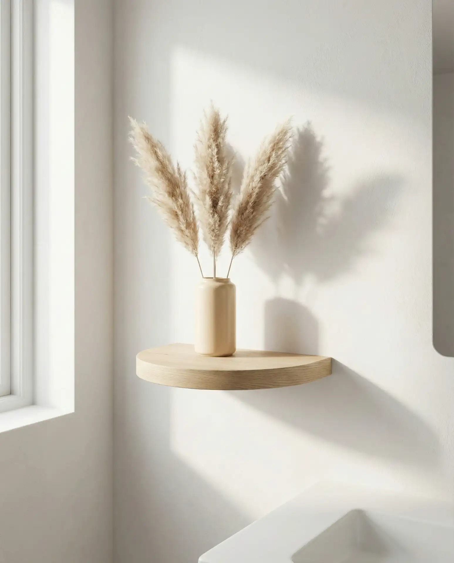 Round Floating Shelves for Soft Modernism 2