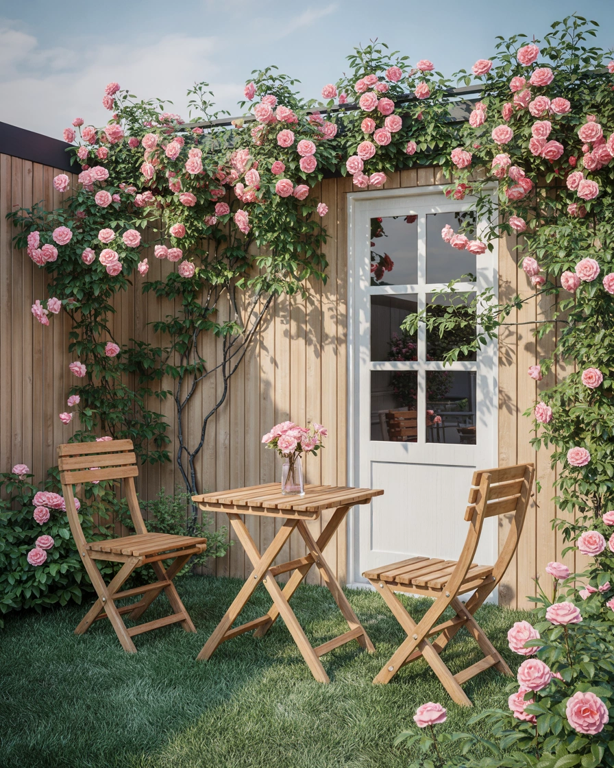 Secret Garden Climbing Rose Wall 1