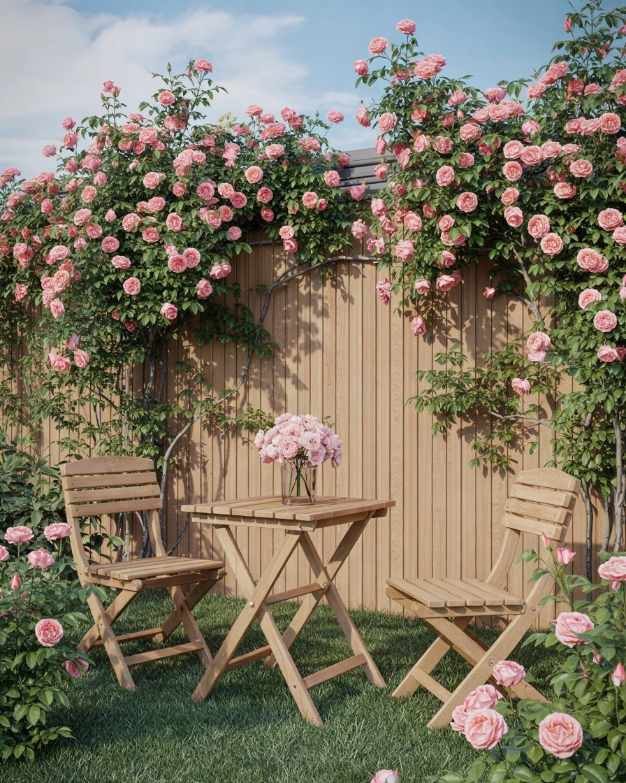 Secret Garden Climbing Rose Wall 2