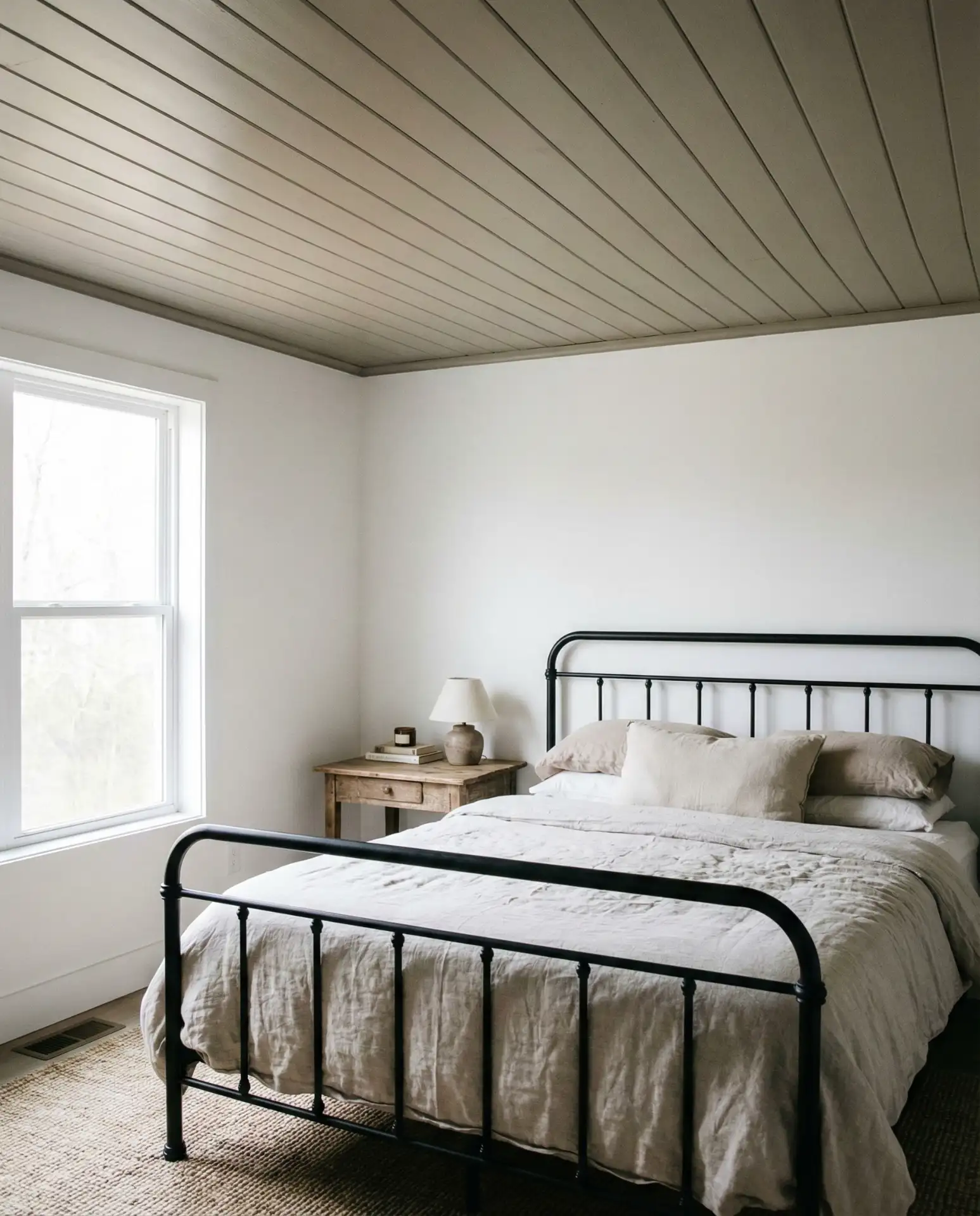 Shiplap Ceilings Painted in Soft Greige 2
