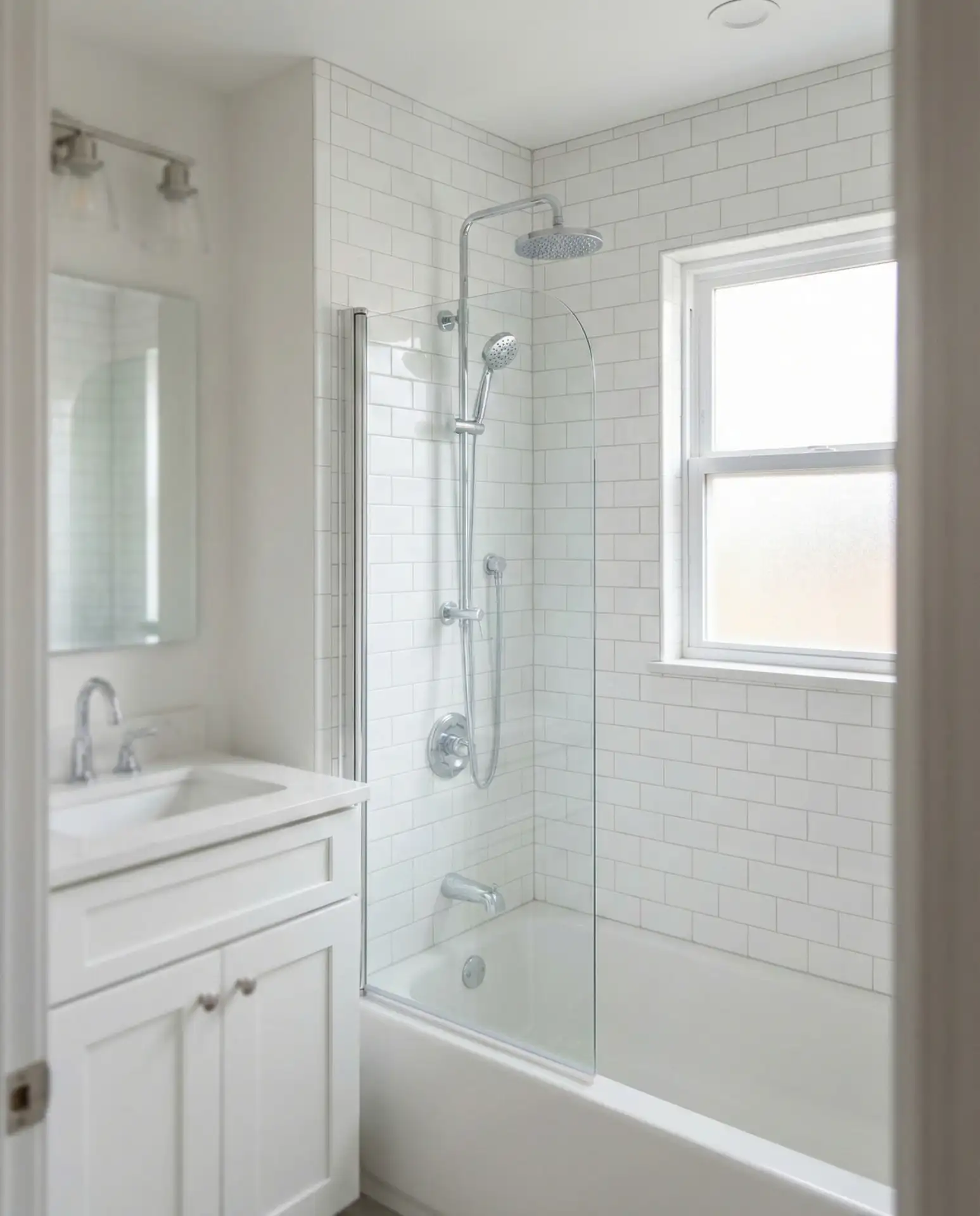 Shower Tub Combo with Curved Glass 1