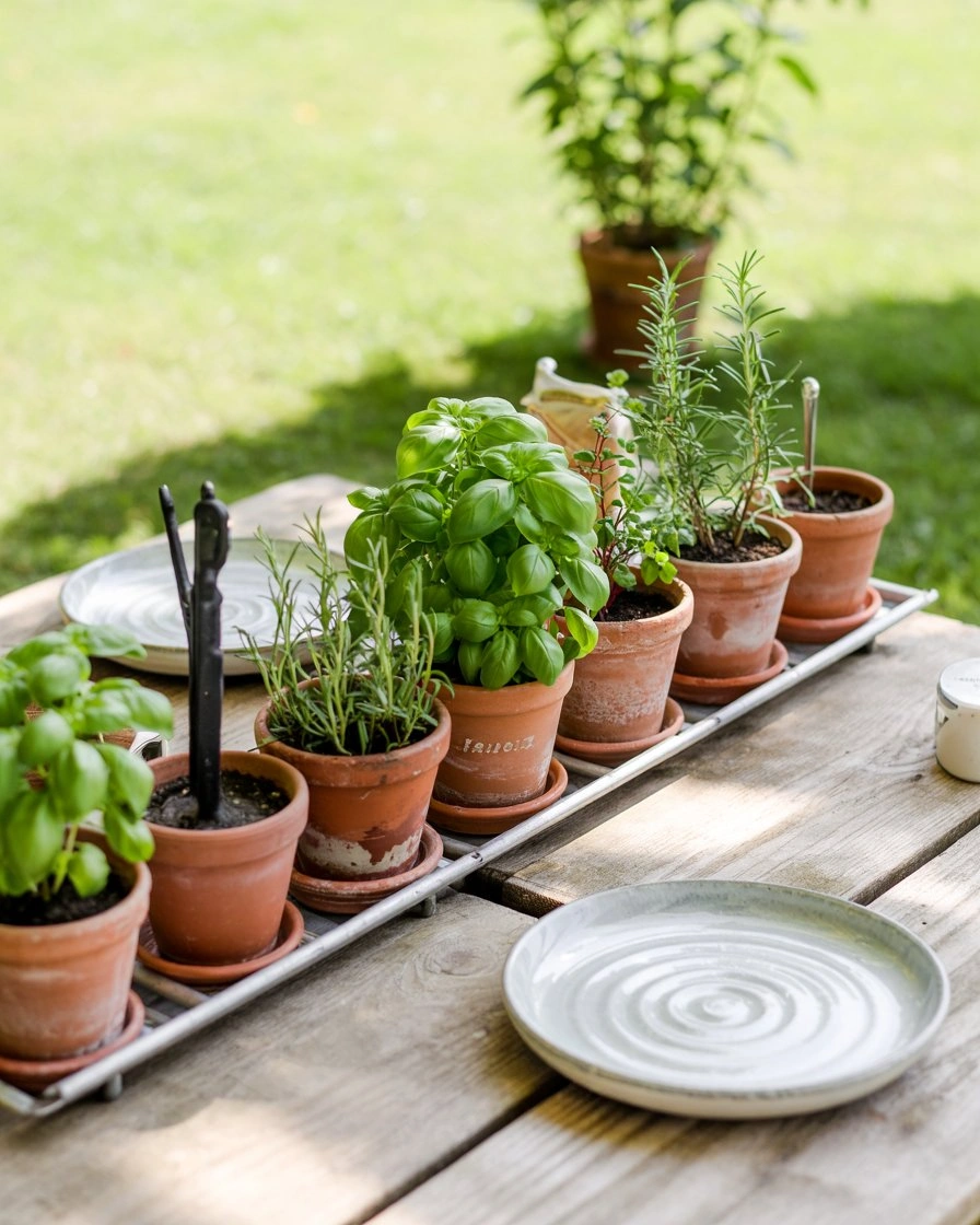 Simple Herb Garden Table Display 1