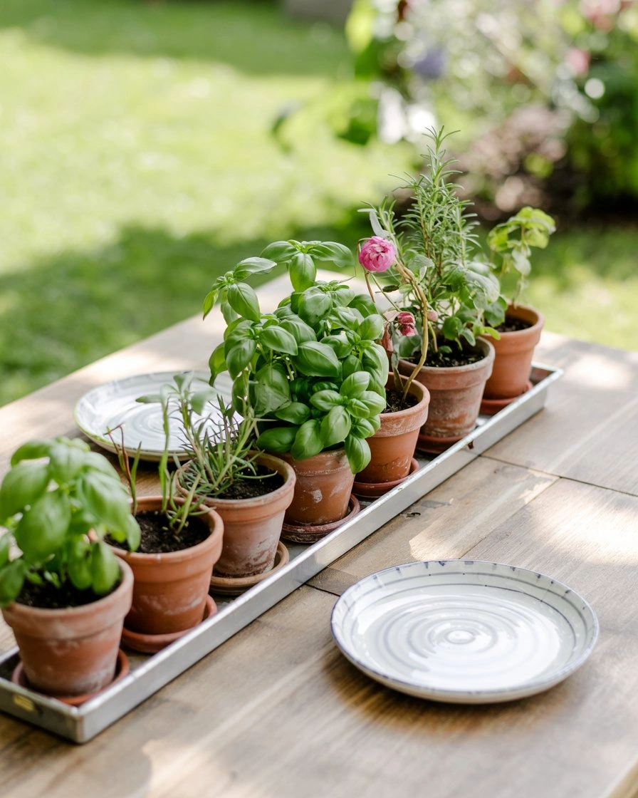 Simple Herb Garden Table Display 2