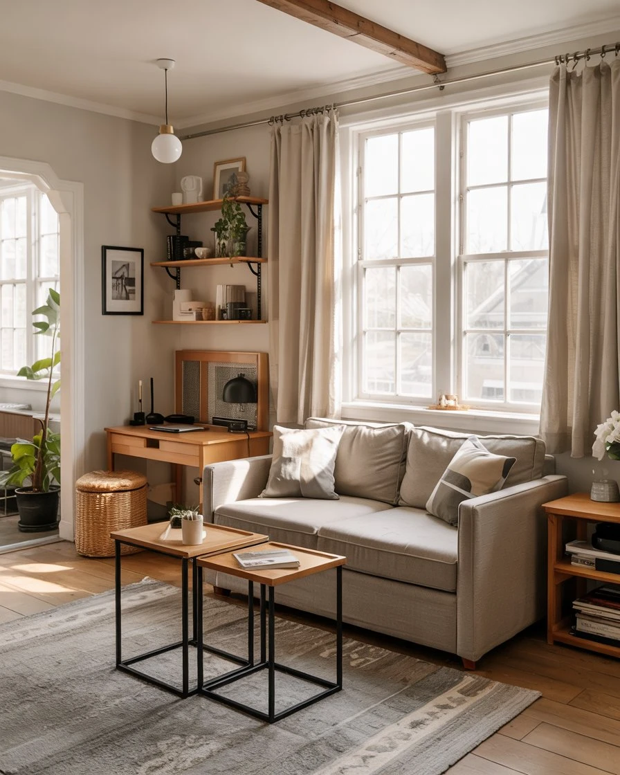 Small Space Apartment with Multifunctional Furniture 1