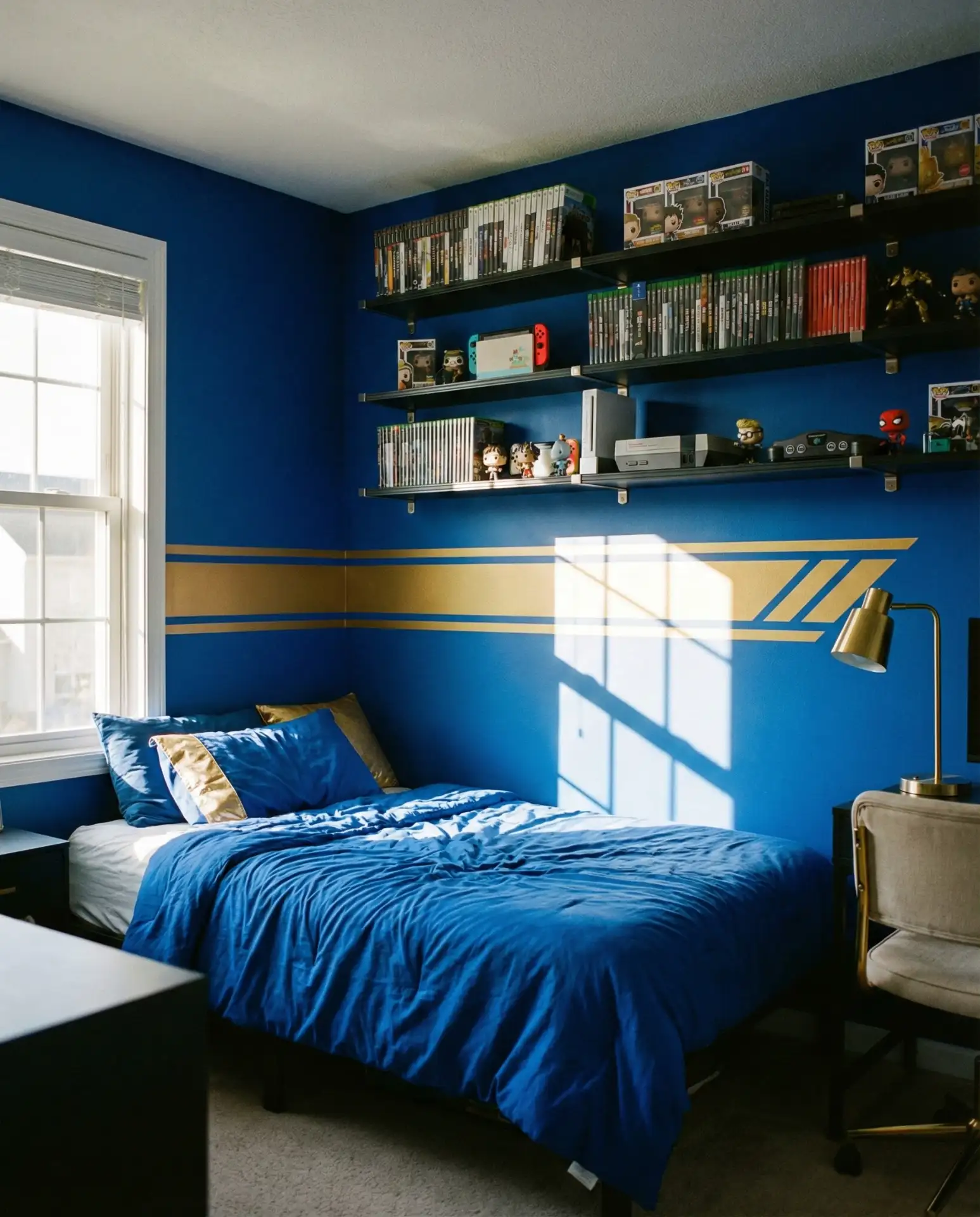 Sonic Speed Through Blue and Gold Accents 1