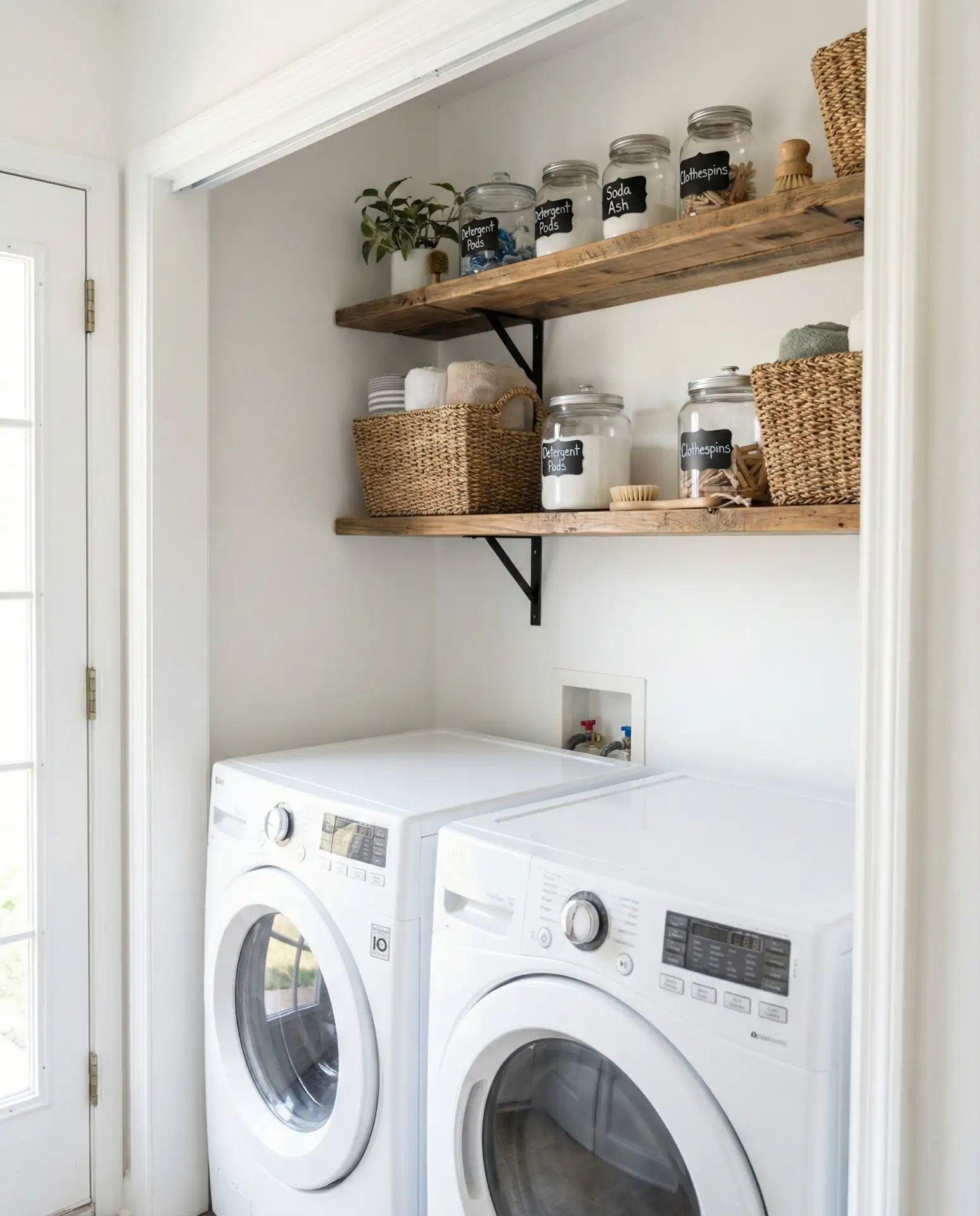 Stackable DIY Shelving Above Machines 2
