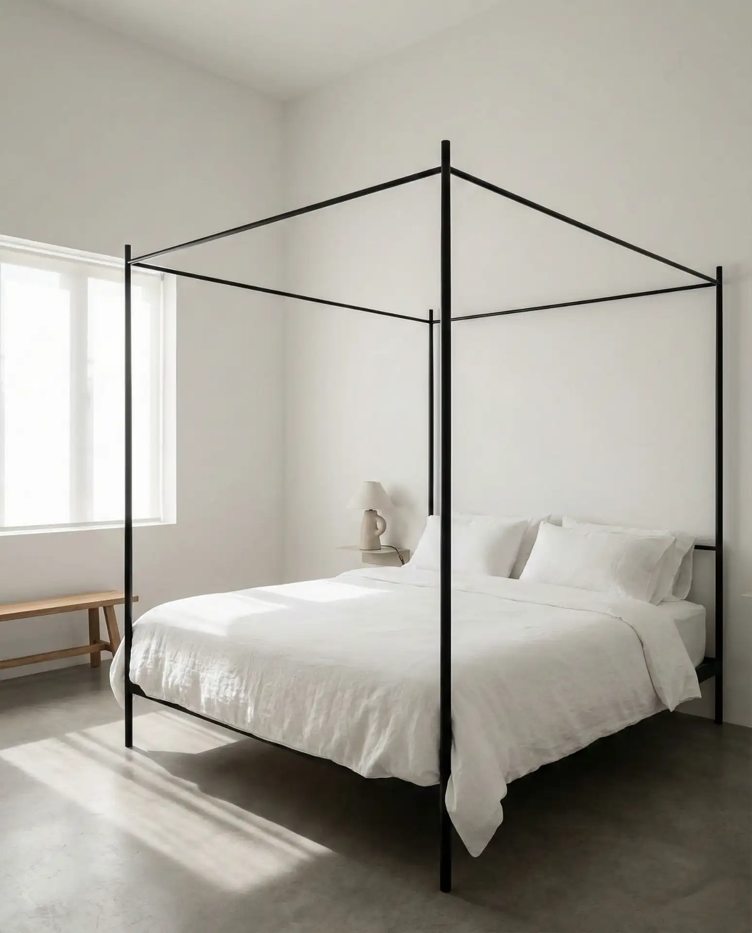 Statement Black Metal Four-Poster Bed 1