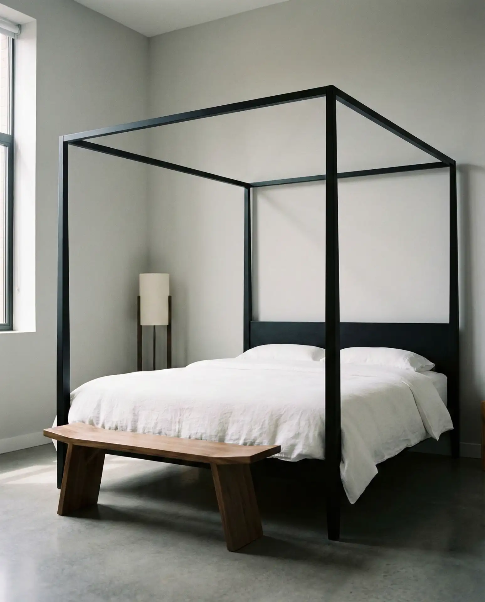 Statement Black Metal Four-Poster Bed 2
