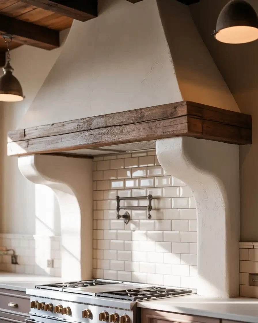 Statement Range Hood with Custom Woodwork 1