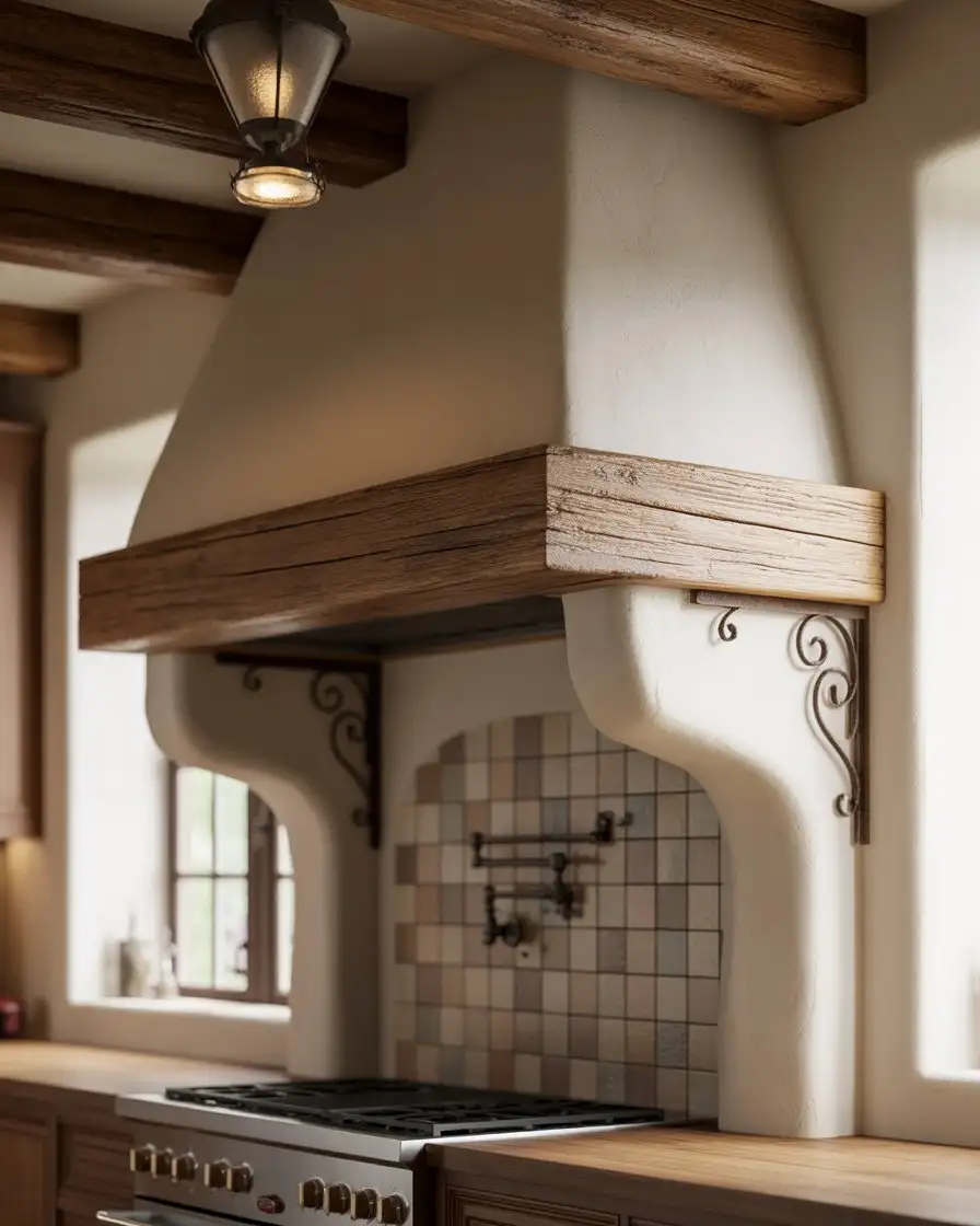 Statement Range Hood with Custom Woodwork 2