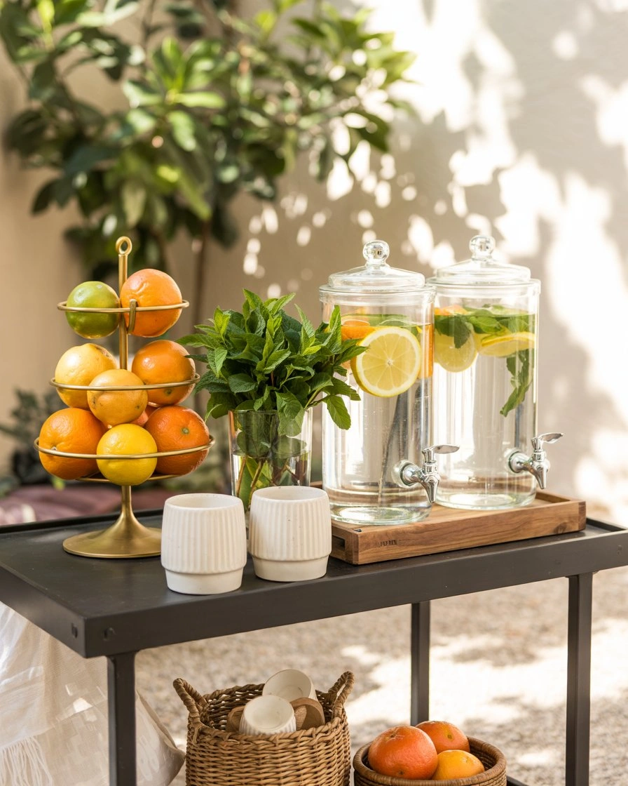 Summer Citrus Bar Cart 1