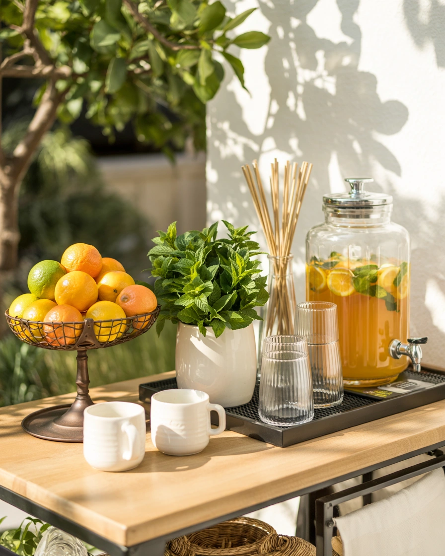 Summer Citrus Bar Cart 2