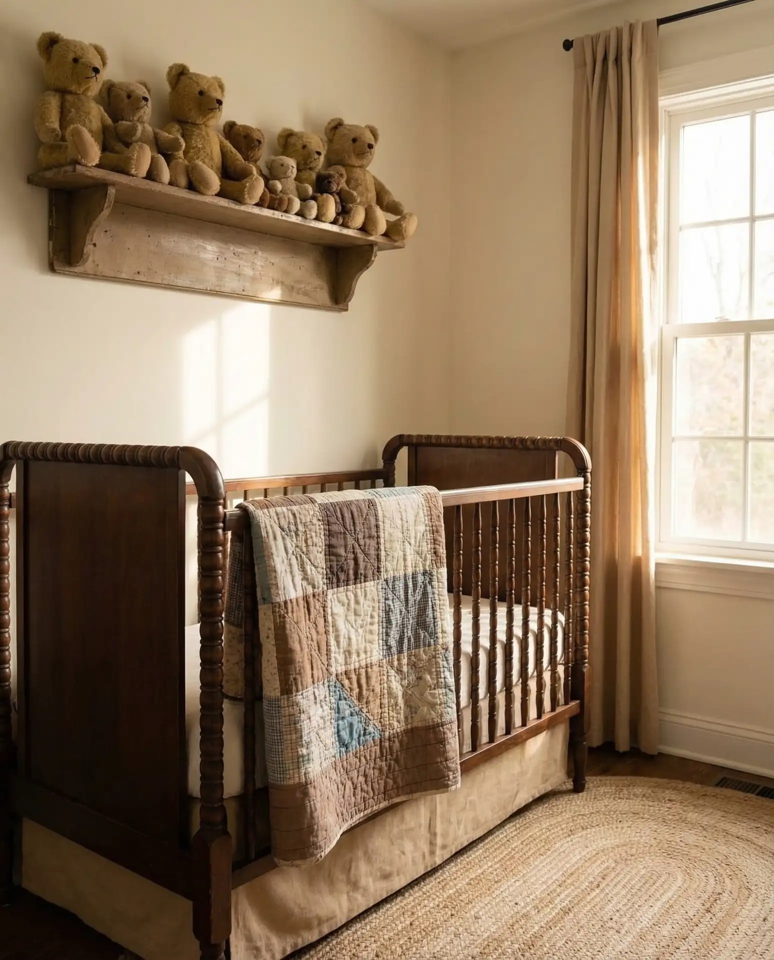 Teddy Bear Themed Nursery with Vintage Touches 1