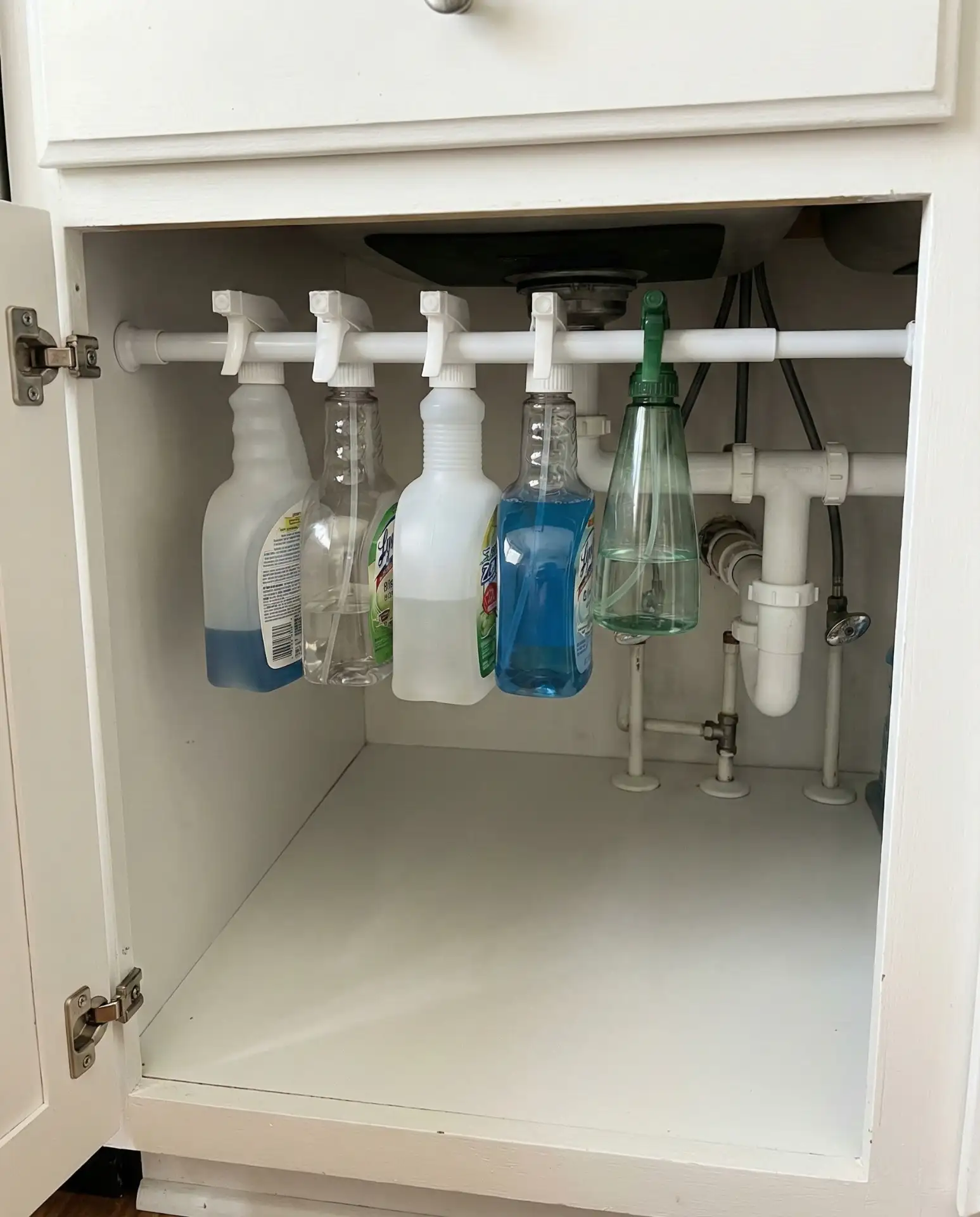 Tension Rod Under Sink for Spray Bottles 2