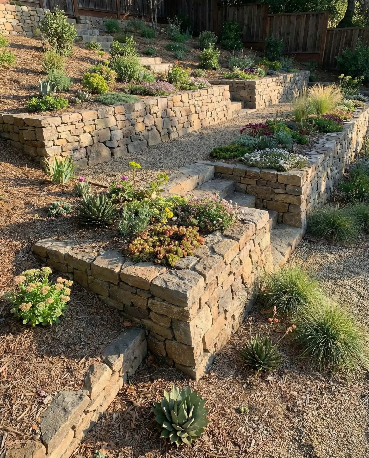 Tiered Rock Garden for Slopes 1