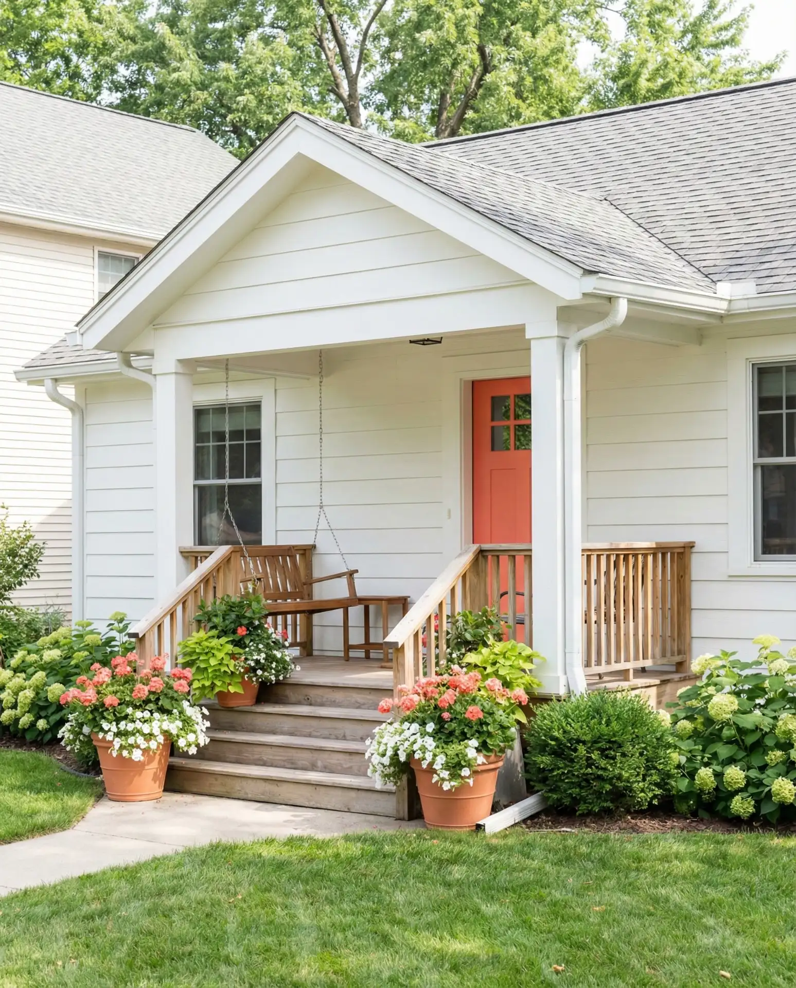Traditional White with Colorful Door 2