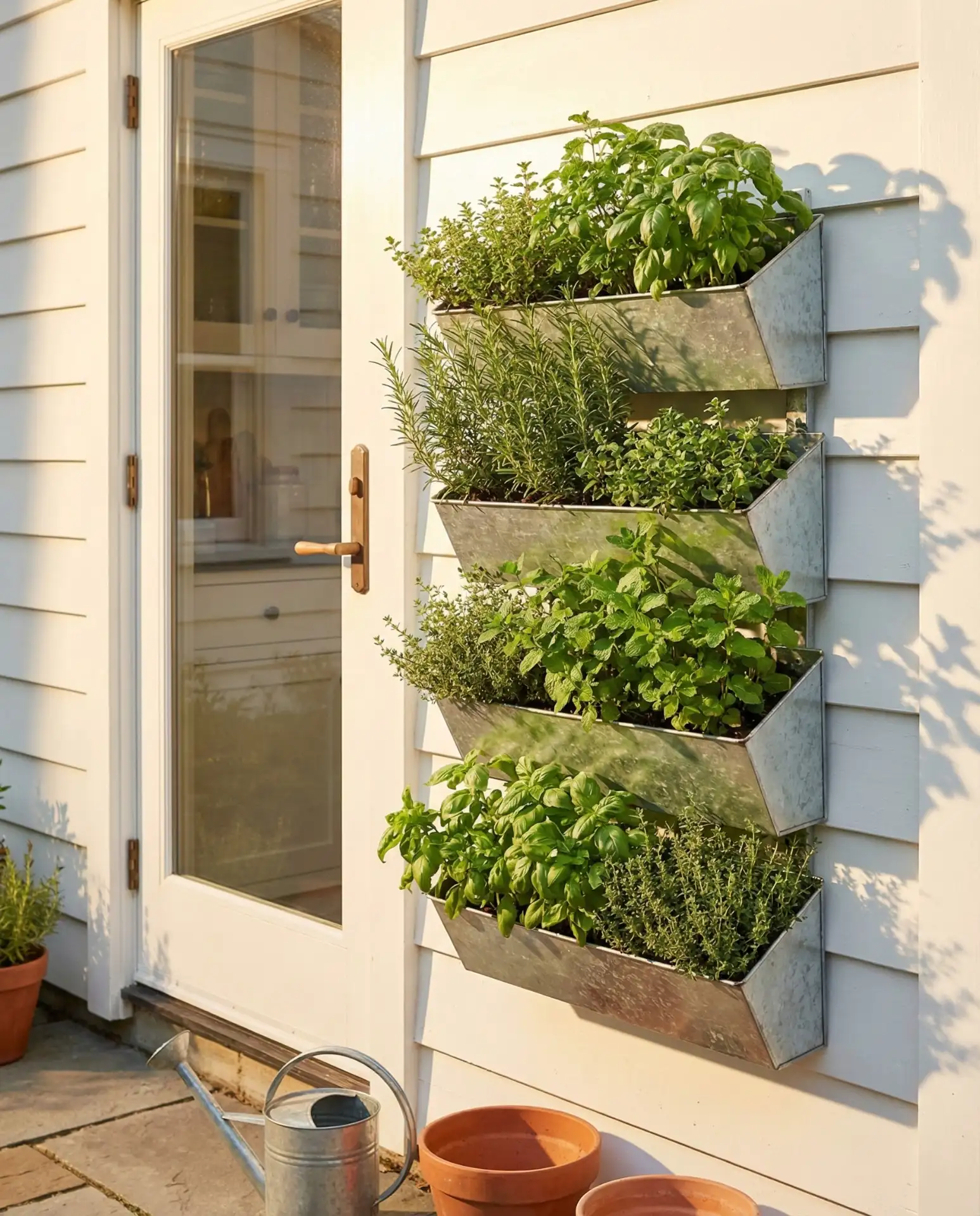 Vertical Herb Wall Near the Kitchen Door 1