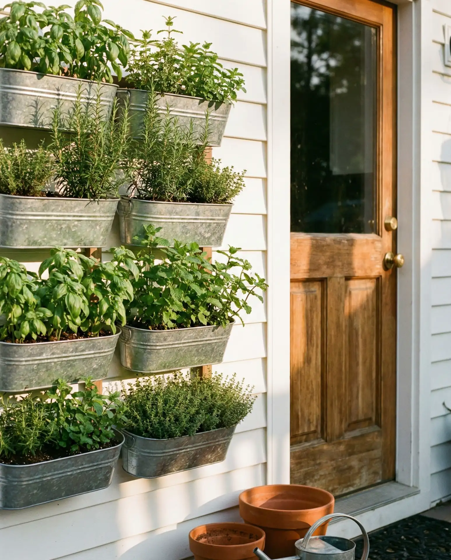 Vertical Herb Wall Near the Kitchen Door 2