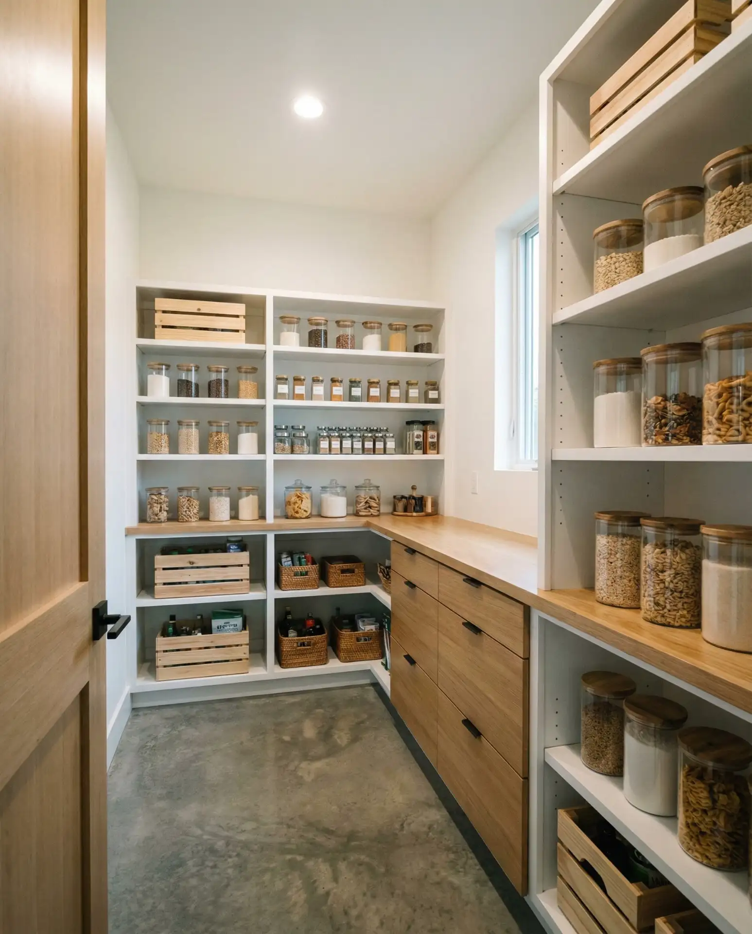 Walk-In Pantry with Floor-to-Ceiling Shelving 1