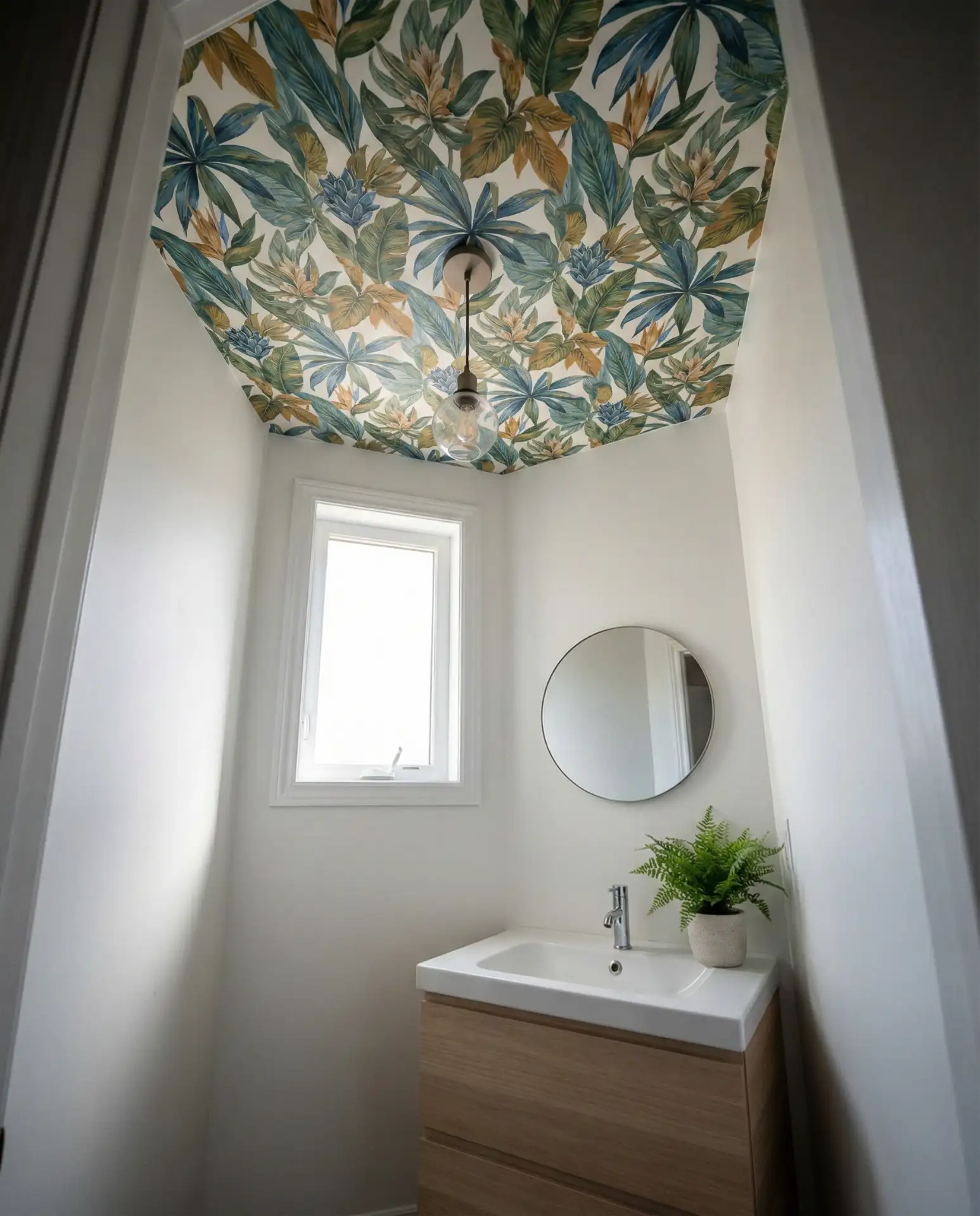 Wallpapered Ceiling 2