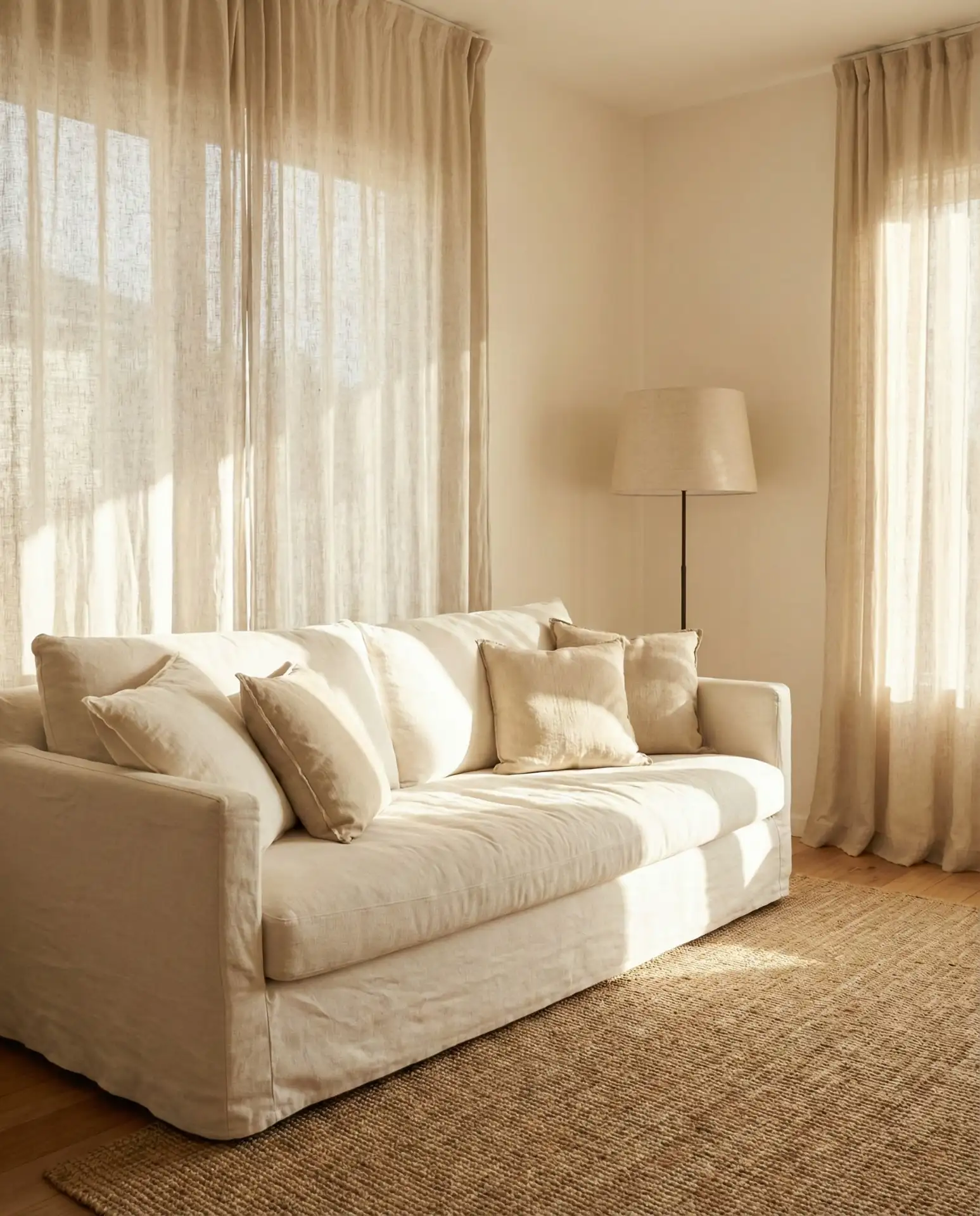 Warm Off-White with Natural Linen Everywhere 1