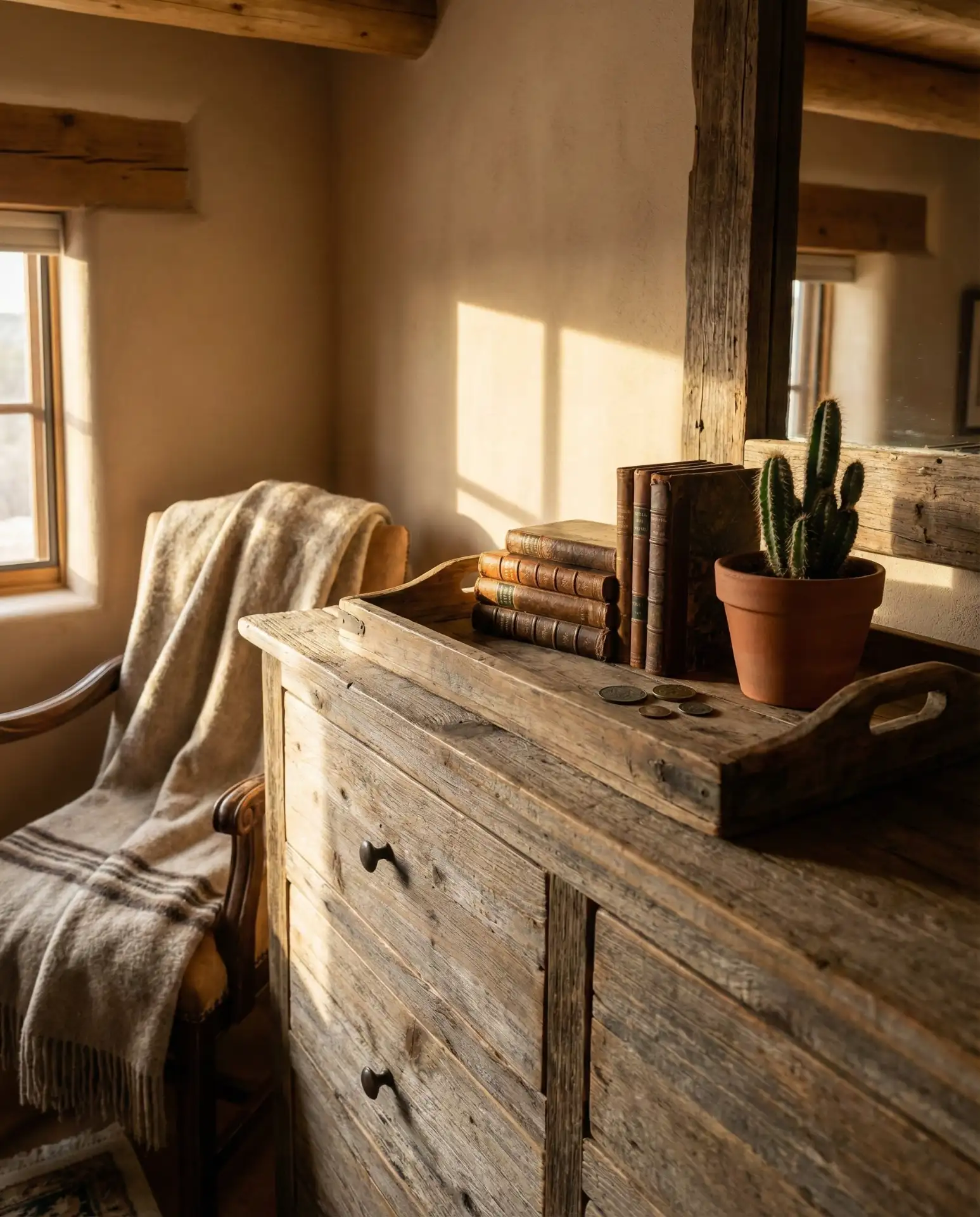 Western Dresser with Rustic Elements 2