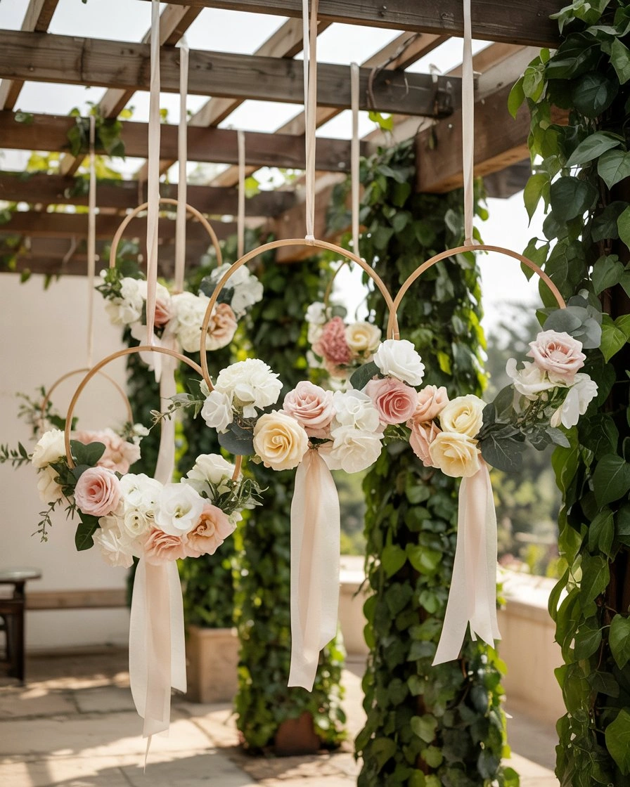 Whimsical Hanging Flower Hoops 2