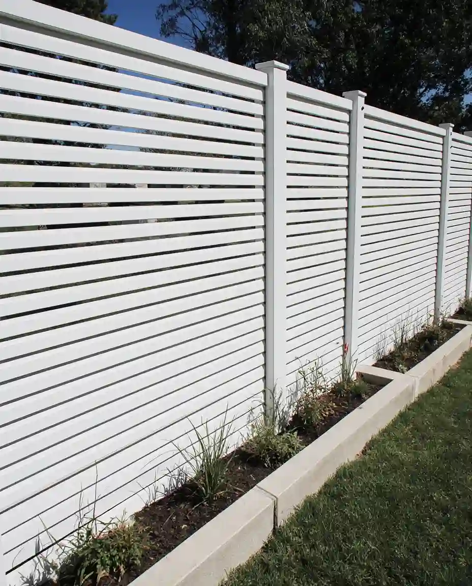 White Vinyl Fence Modernization 1