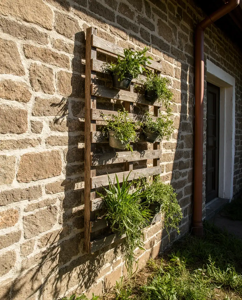 Wood Pallet Vertical Herb Garden