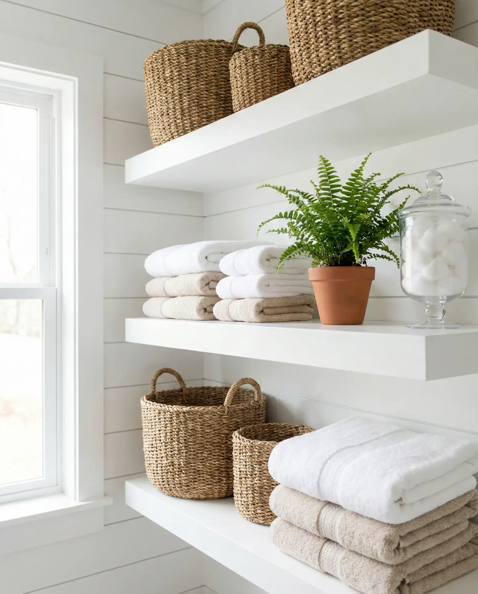 Woven Baskets on Open Shelving 1