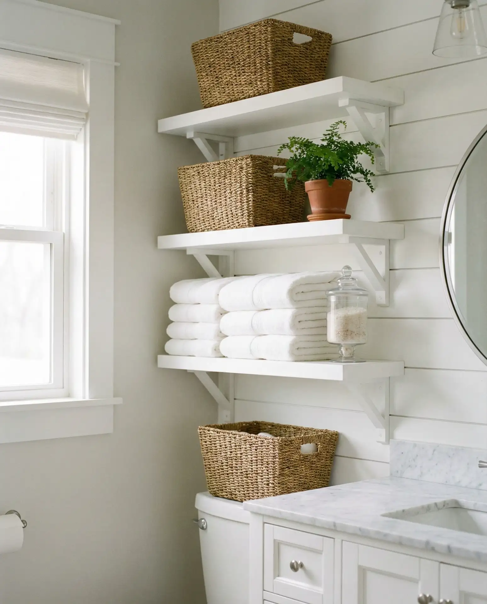 Woven Baskets on Open Shelving 2