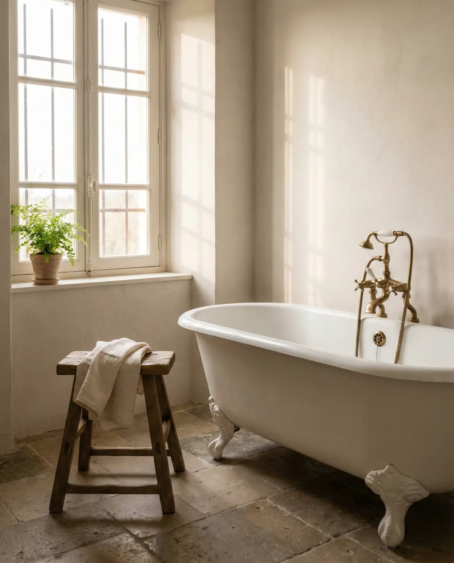 Bathroom with Clawfoot Tub and Vintage Fixtures 2