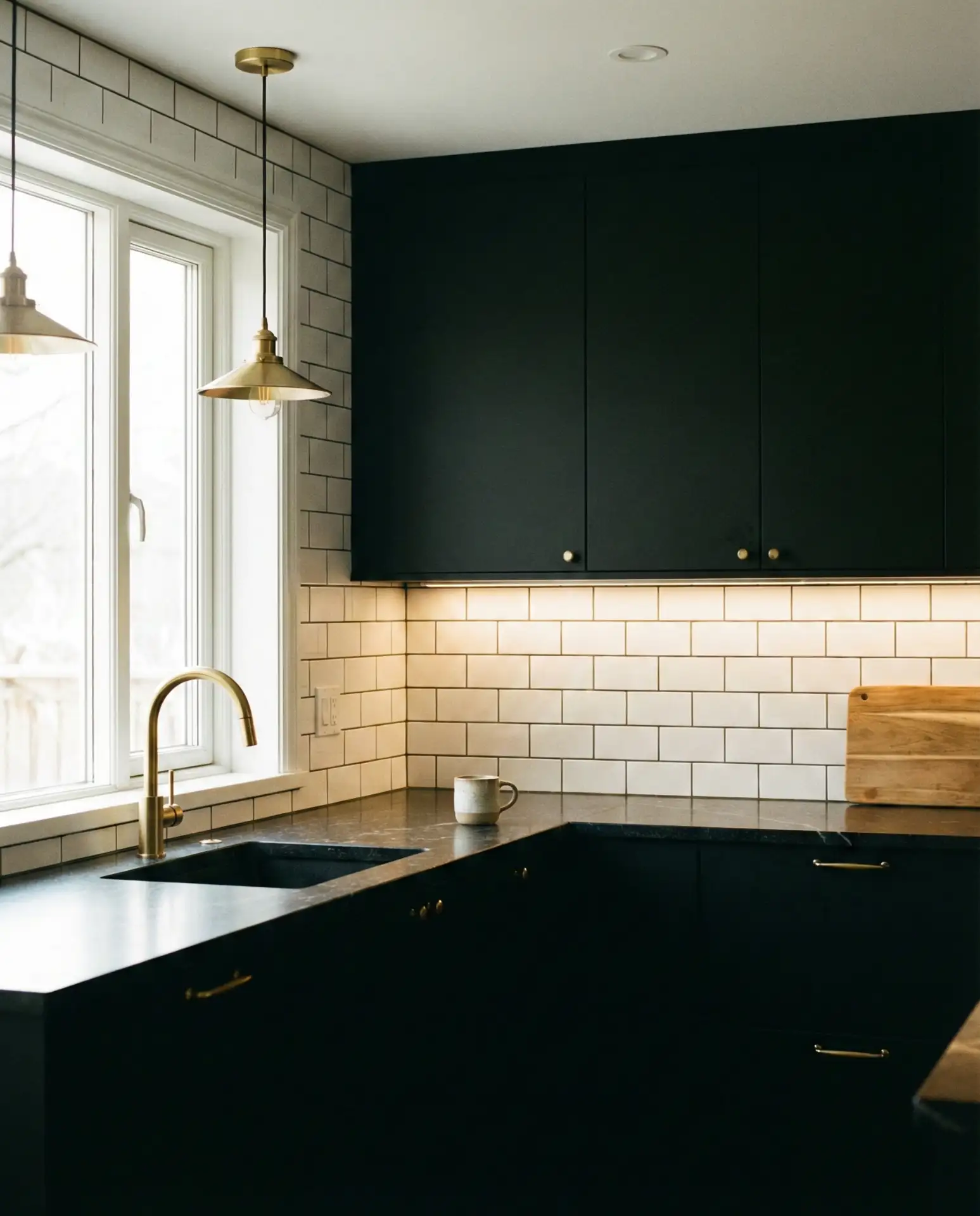 Black Cabinets with Black Countertops 1