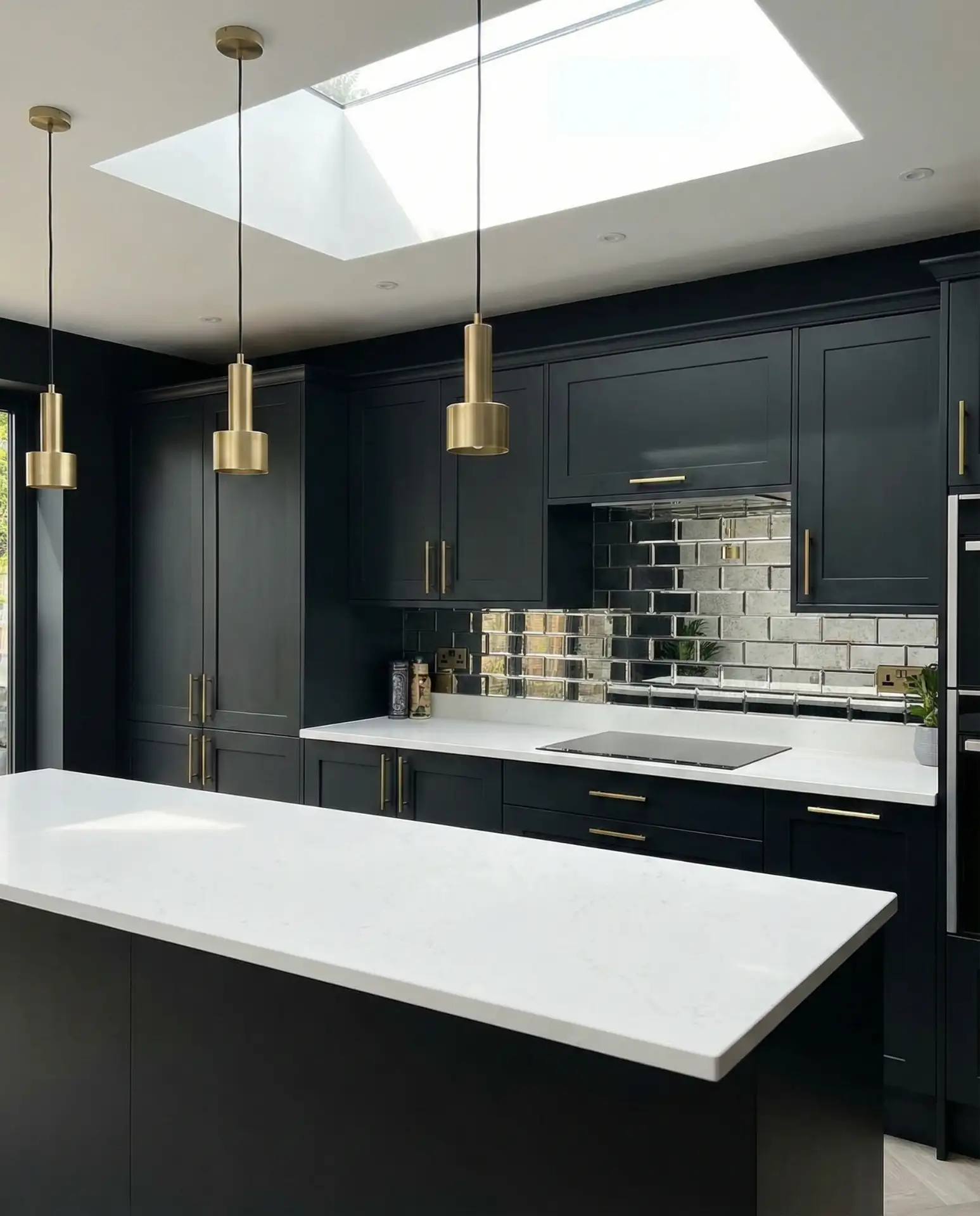 Black Cabinets with Tricorn Black Walls 2