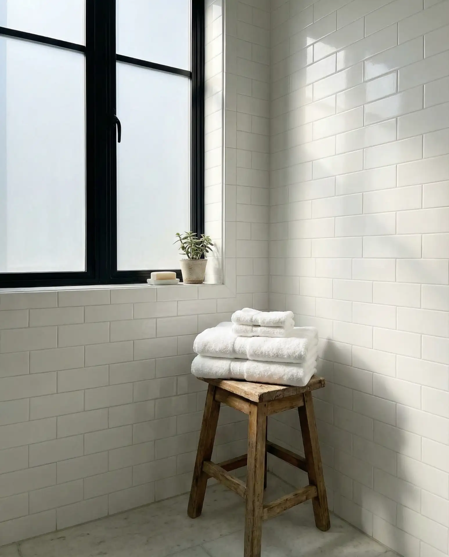 Black Window Frames and White Walls 1