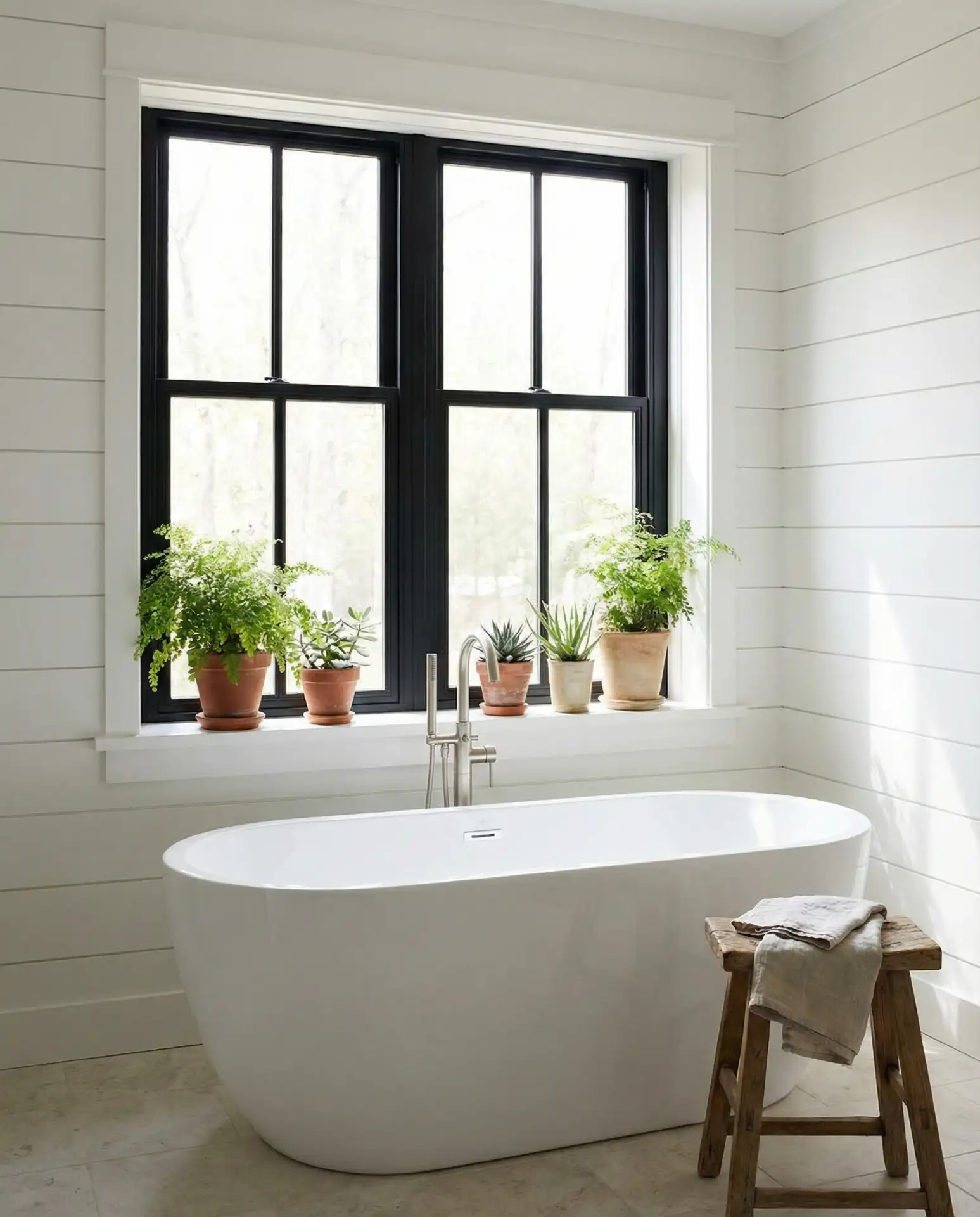 Black Window Frames and White Walls 2