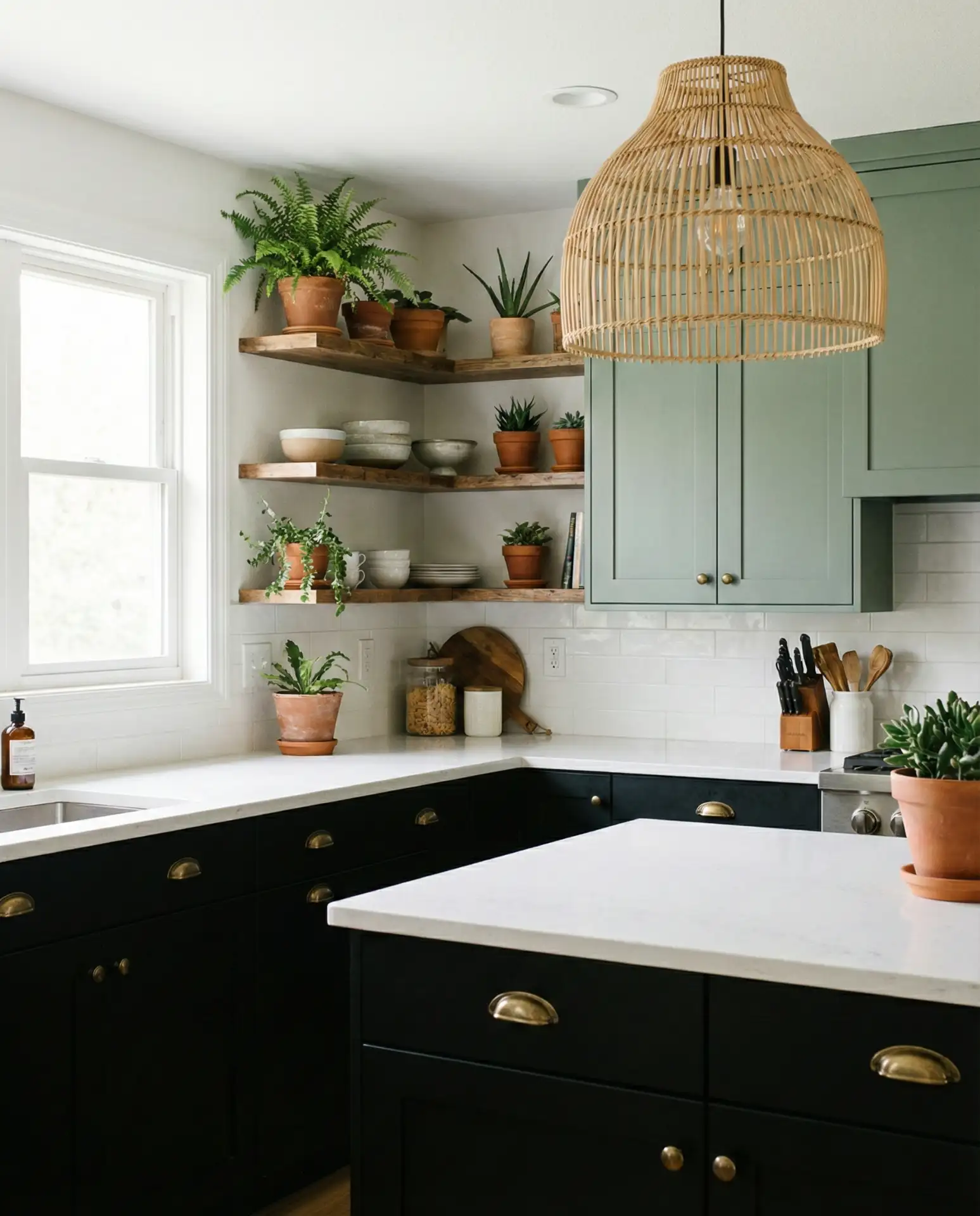 Black and Green Kitchen Palette 1