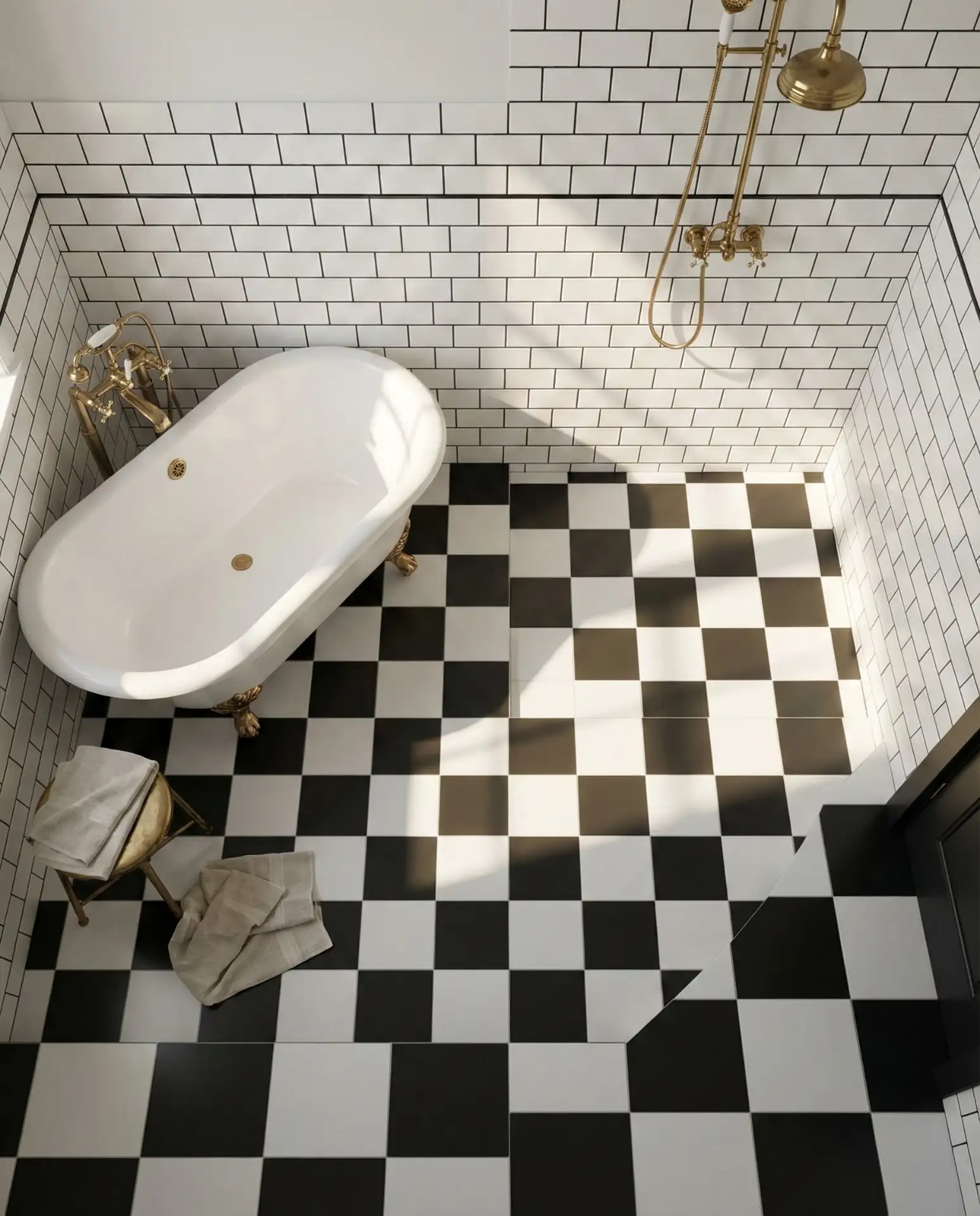 Black and White Checkerboard 2