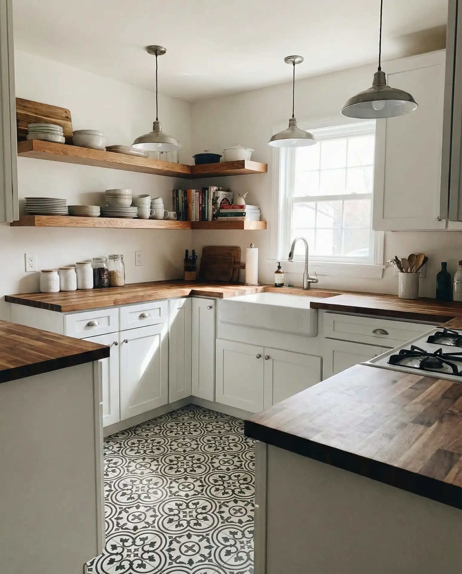 Black and White Patterned Cement Tiles 2