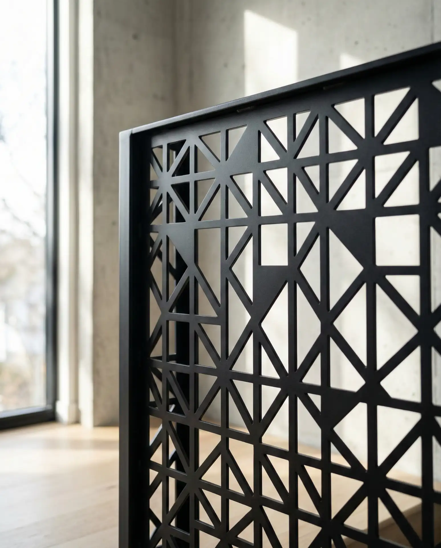 Blackened Steel with Geometric Patterns 1