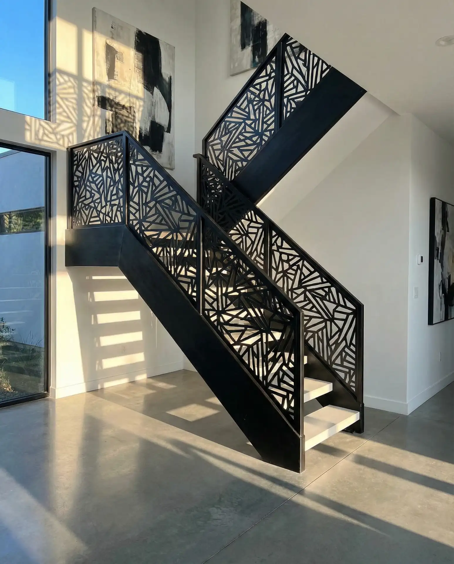 Blackened Steel with Geometric Patterns 2