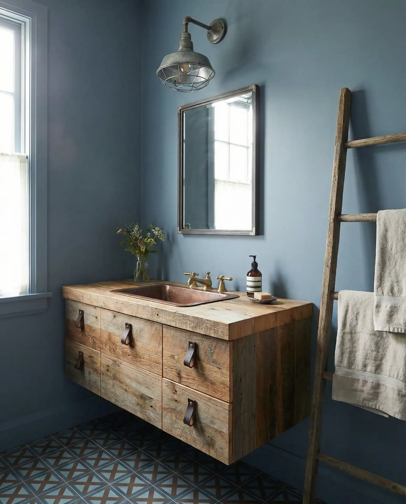 Blue Tile Feature Wall 1