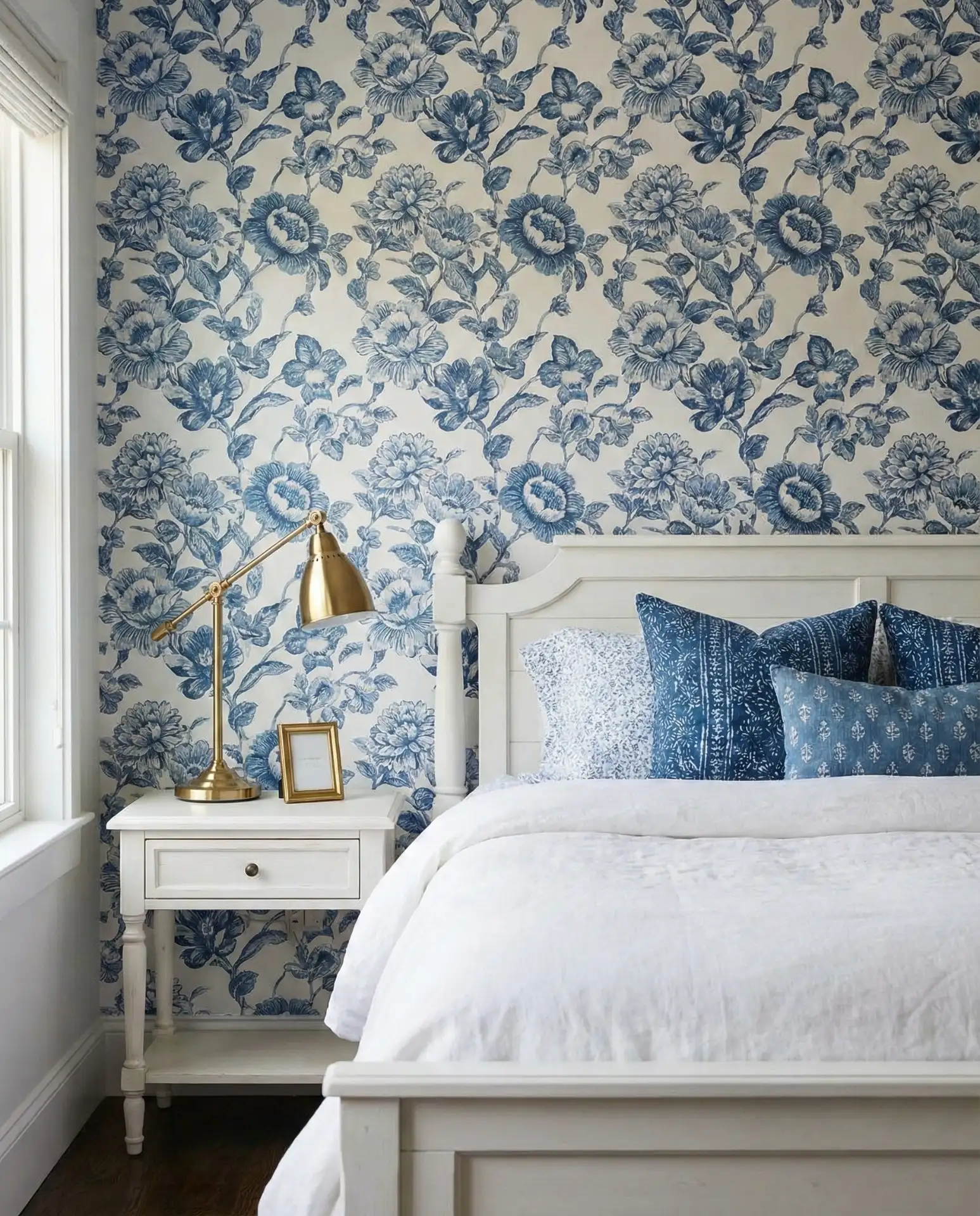 Blue and White Graphic Wallpaper 2