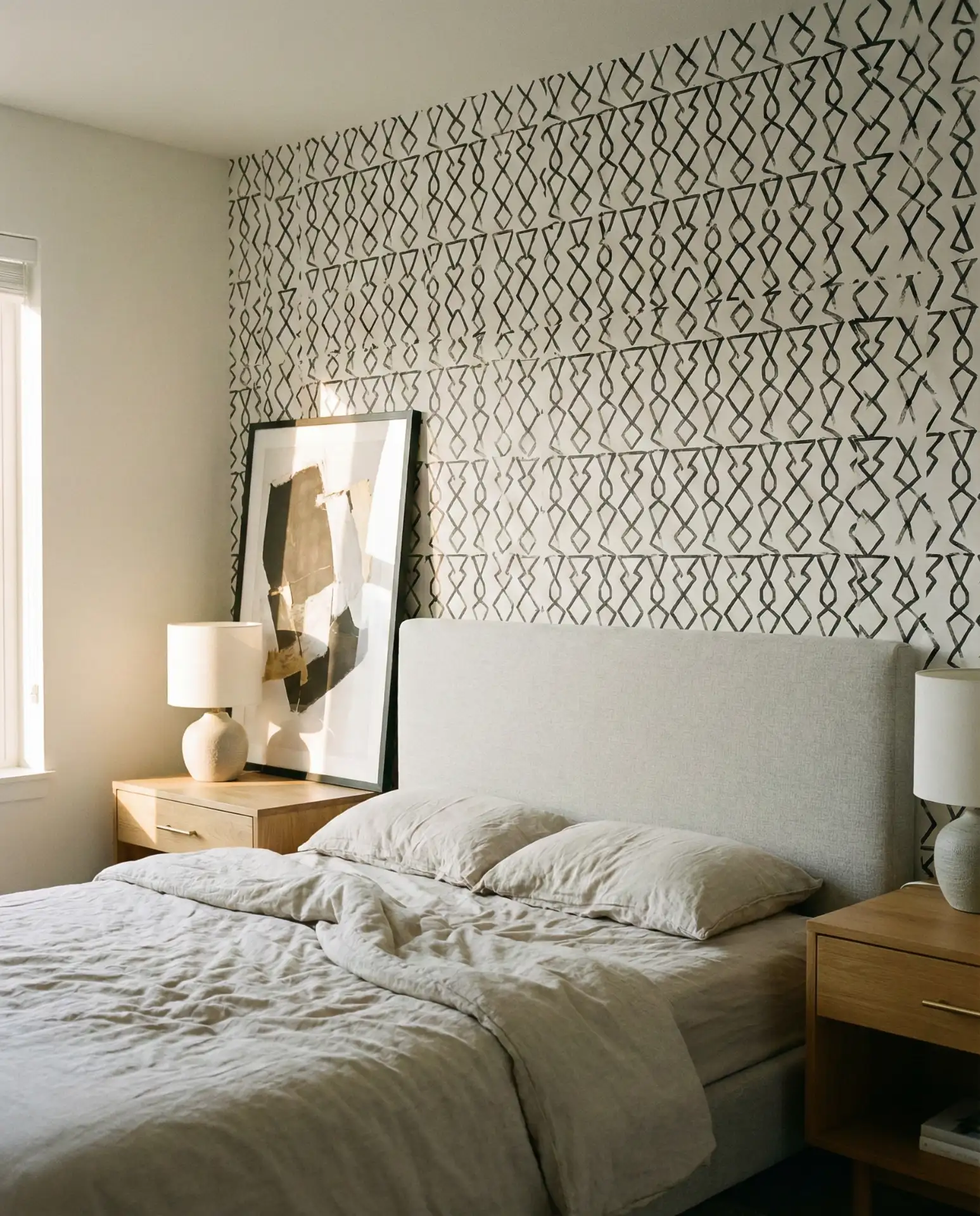 Bold Accent Wall with Peel-and-Stick Wallpaper 1