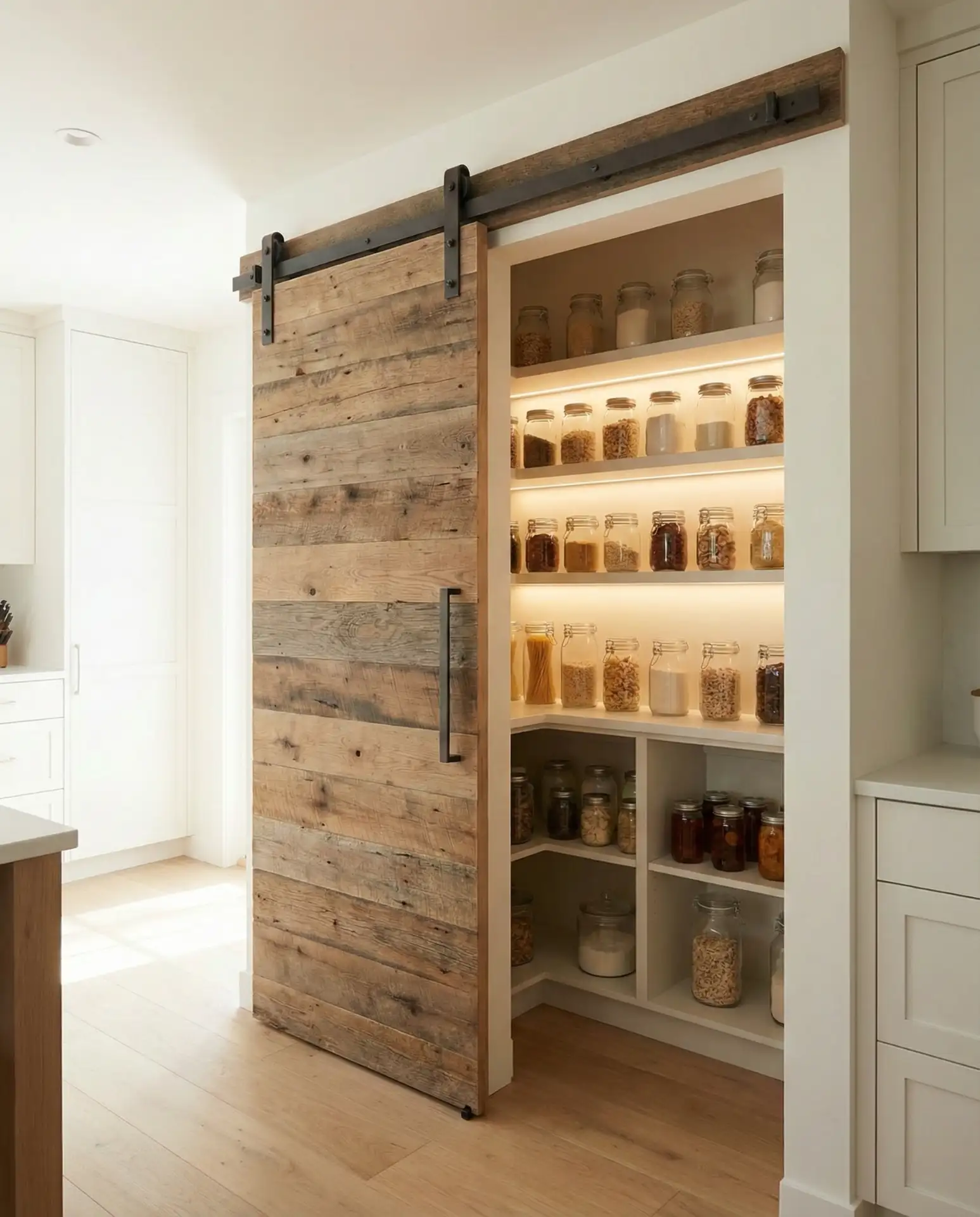 Built-In Pantry with Sliding Barn Door 2
