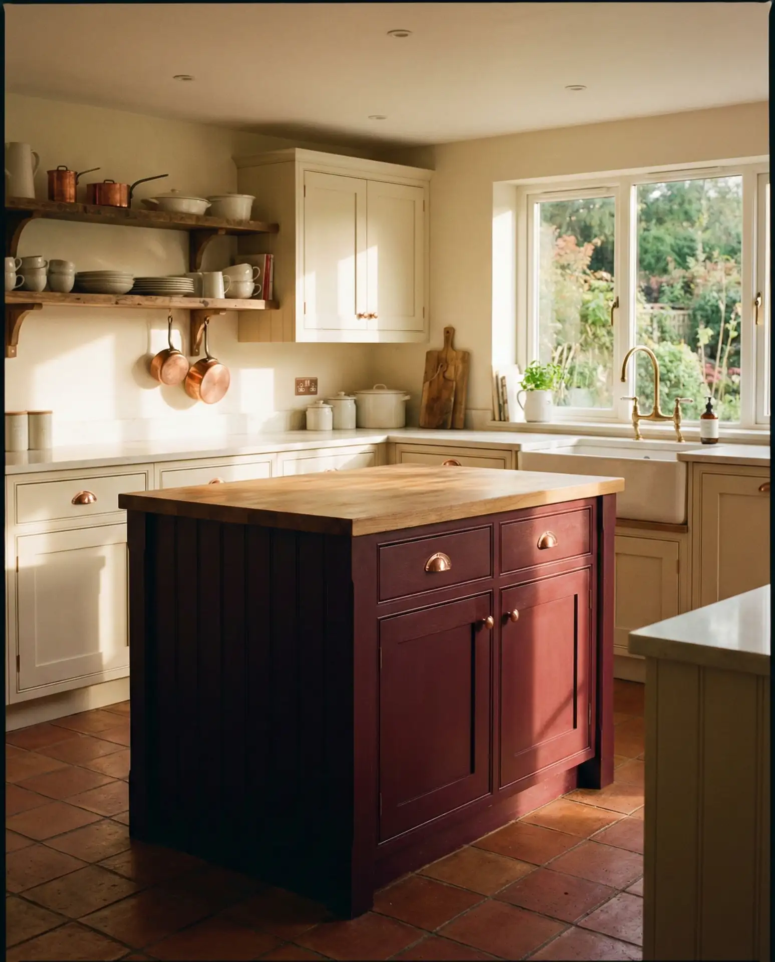 Burgundy Red and Cream Warmth 2