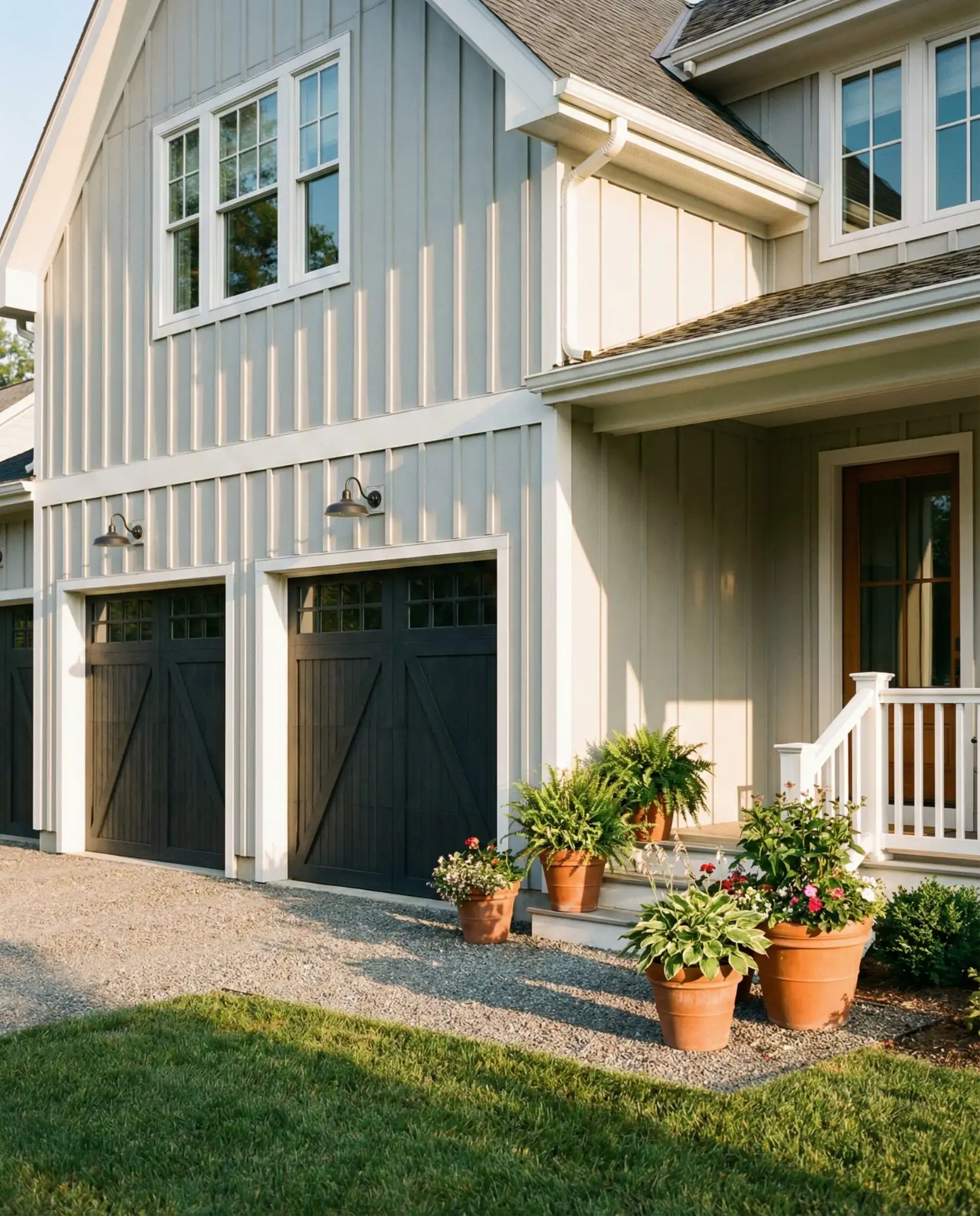 Charcoal Garage Doors as Design Focal Points 2