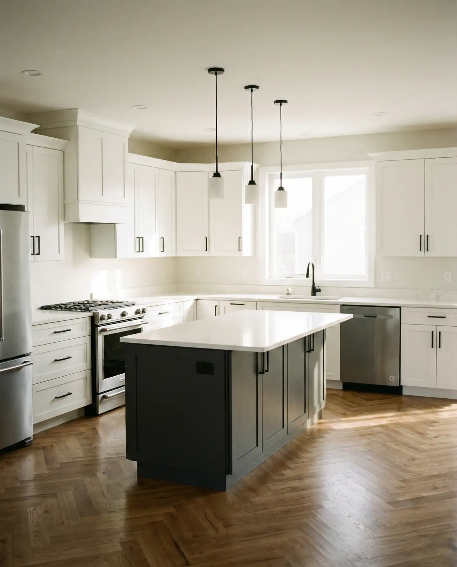 Charcoal Gray and White Contrast 1