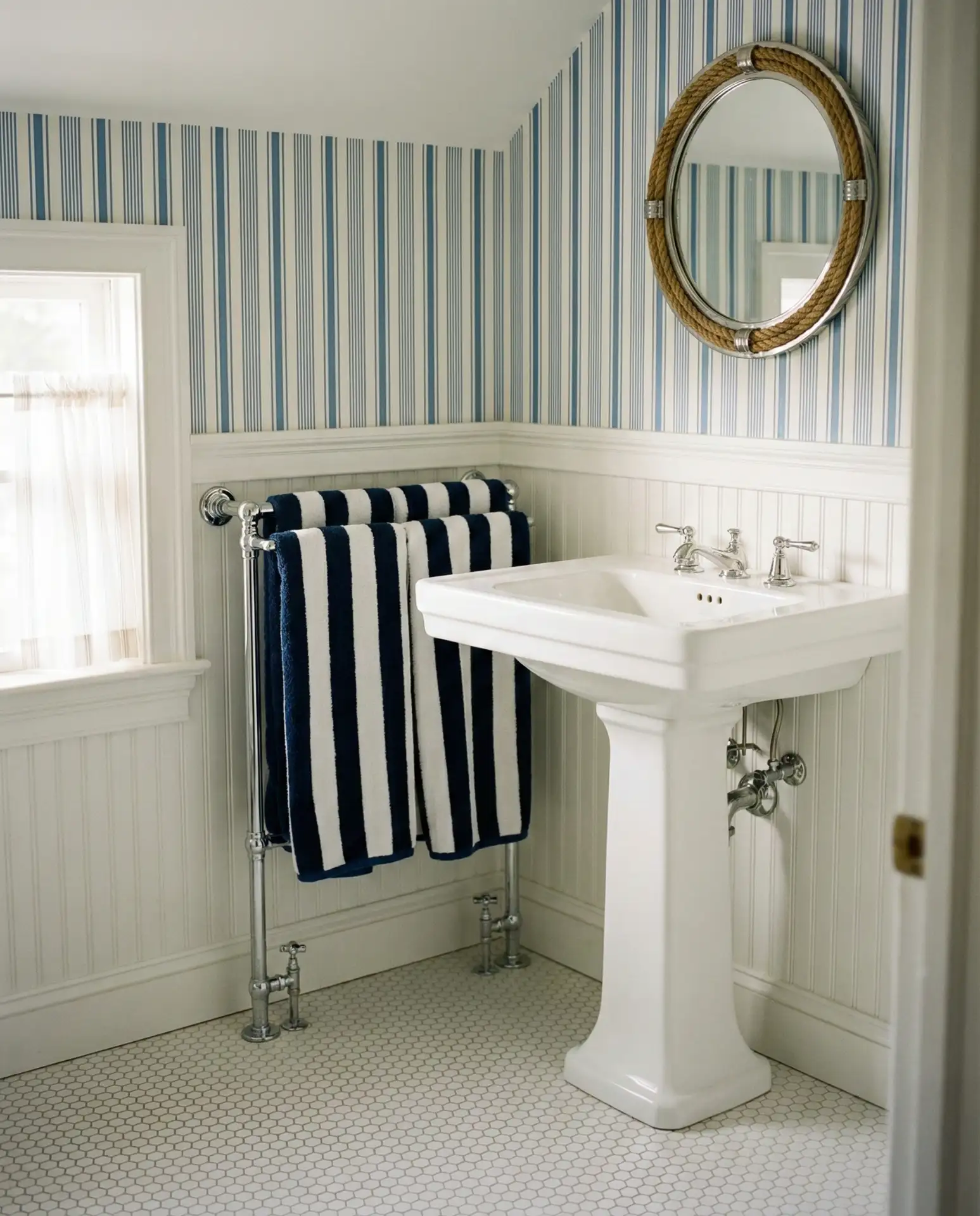 Classic Blue and White Stripes 1